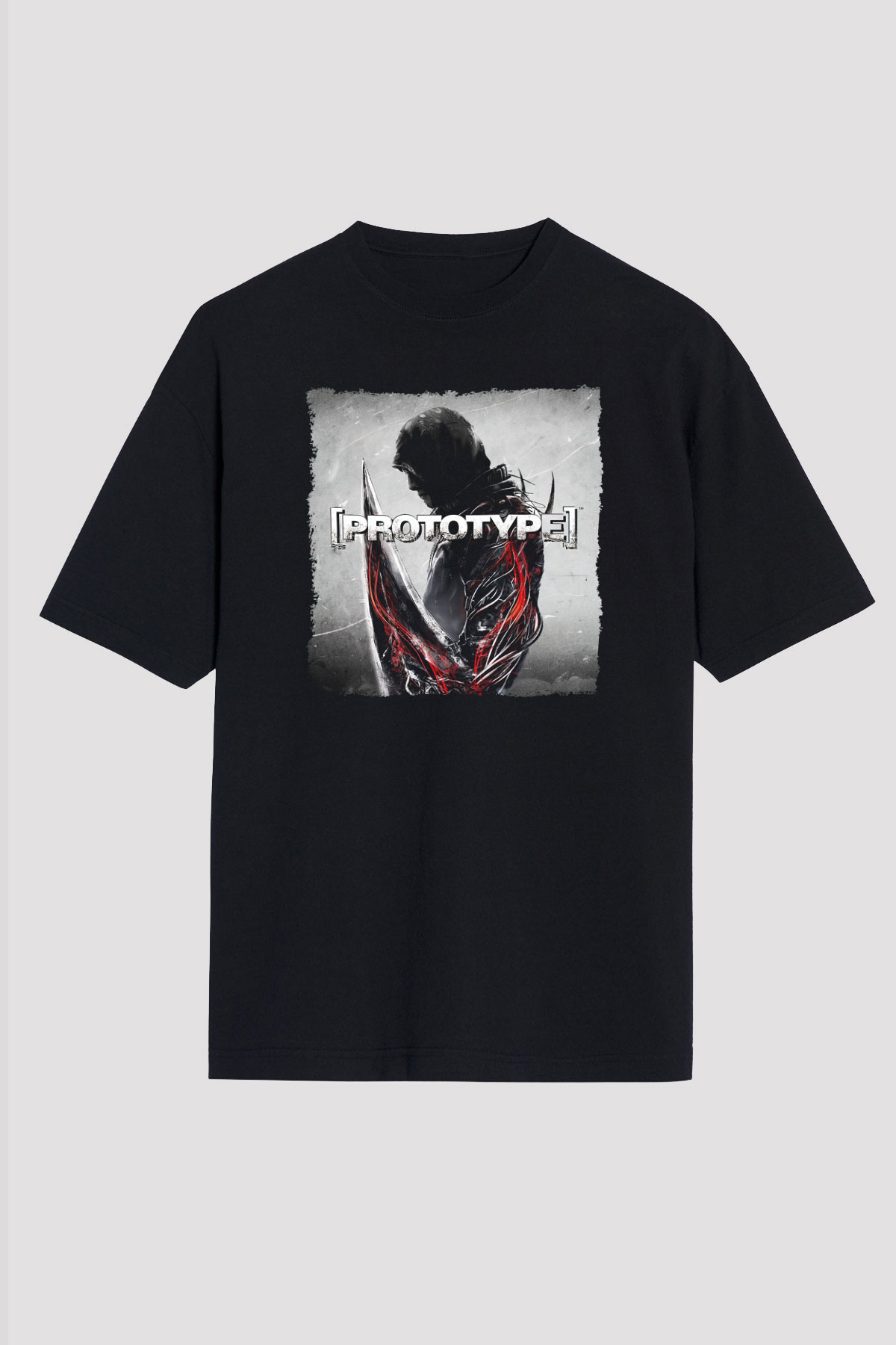 Prototype Siyah Oversize Tişört Oversize T-shirt