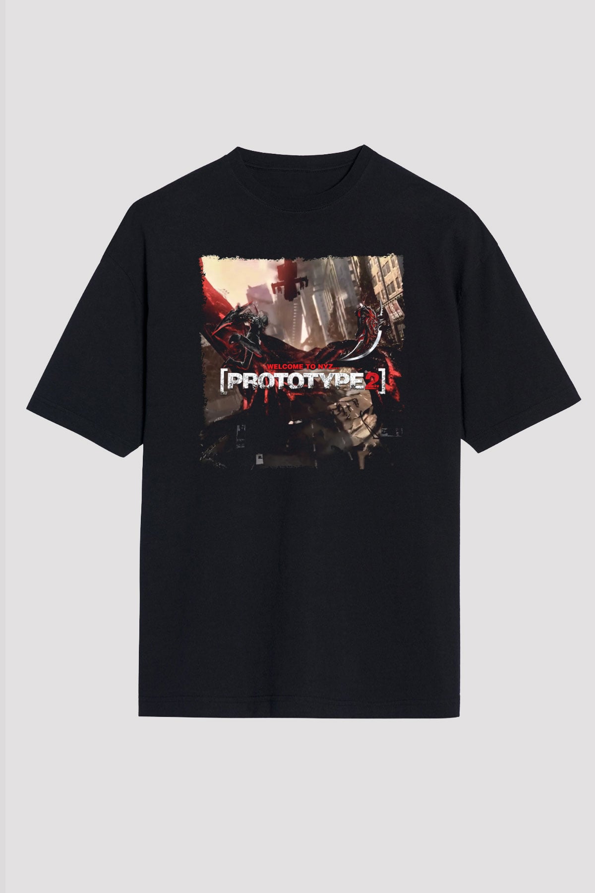 Prototype Siyah Oversize Tişört Oversize T-shirt