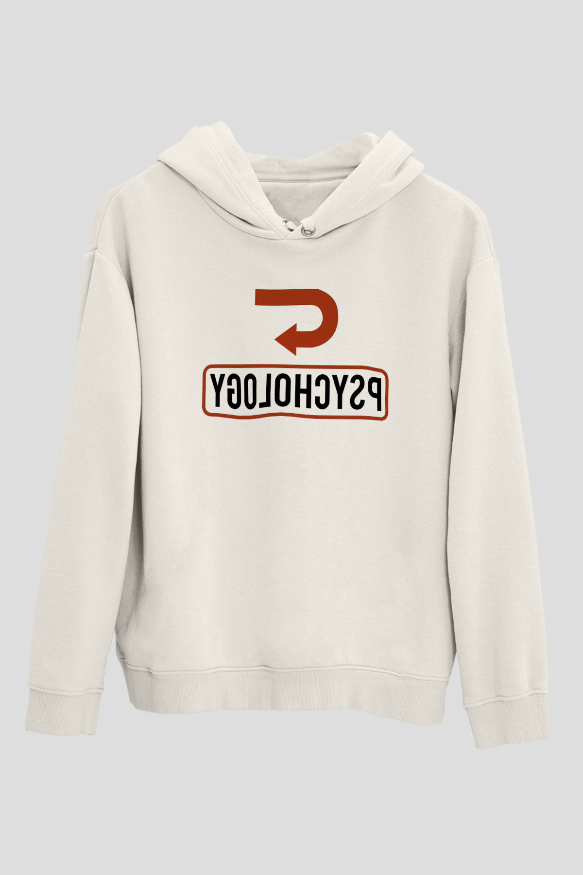 Psikolog Beyaz Unisex Kapüşonlu Sweatshirt
