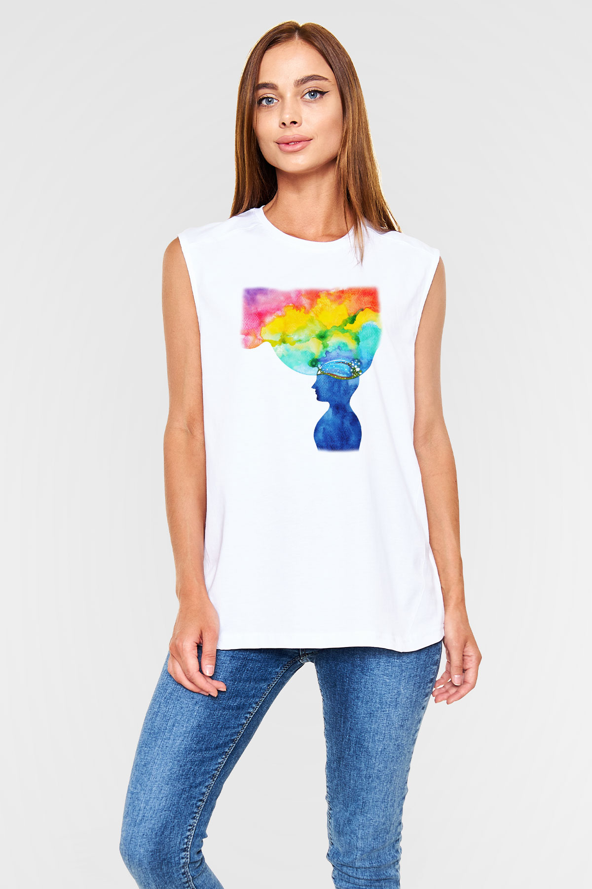 Psikolog Beyaz Unisex Kolsuz Tişört