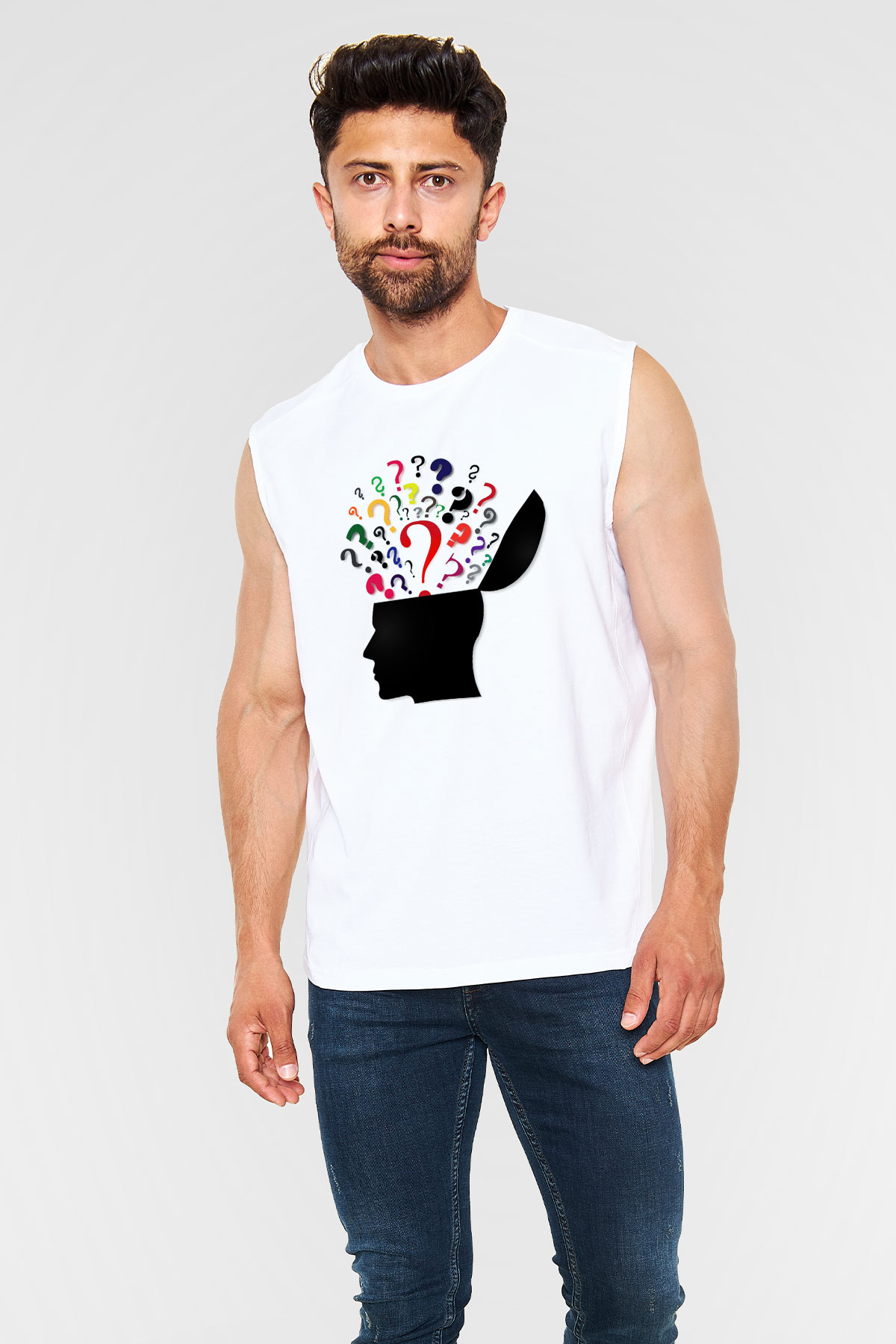 Psikolog Beyaz Unisex Kolsuz Tişört