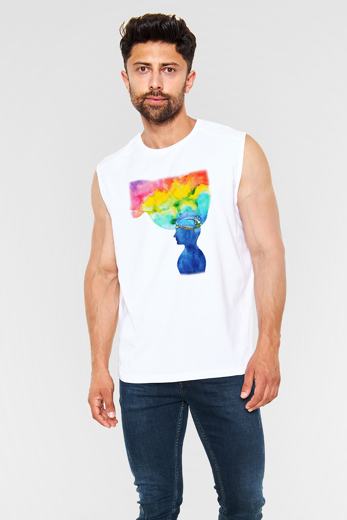 Psikolog Beyaz Unisex Kolsuz Tişört