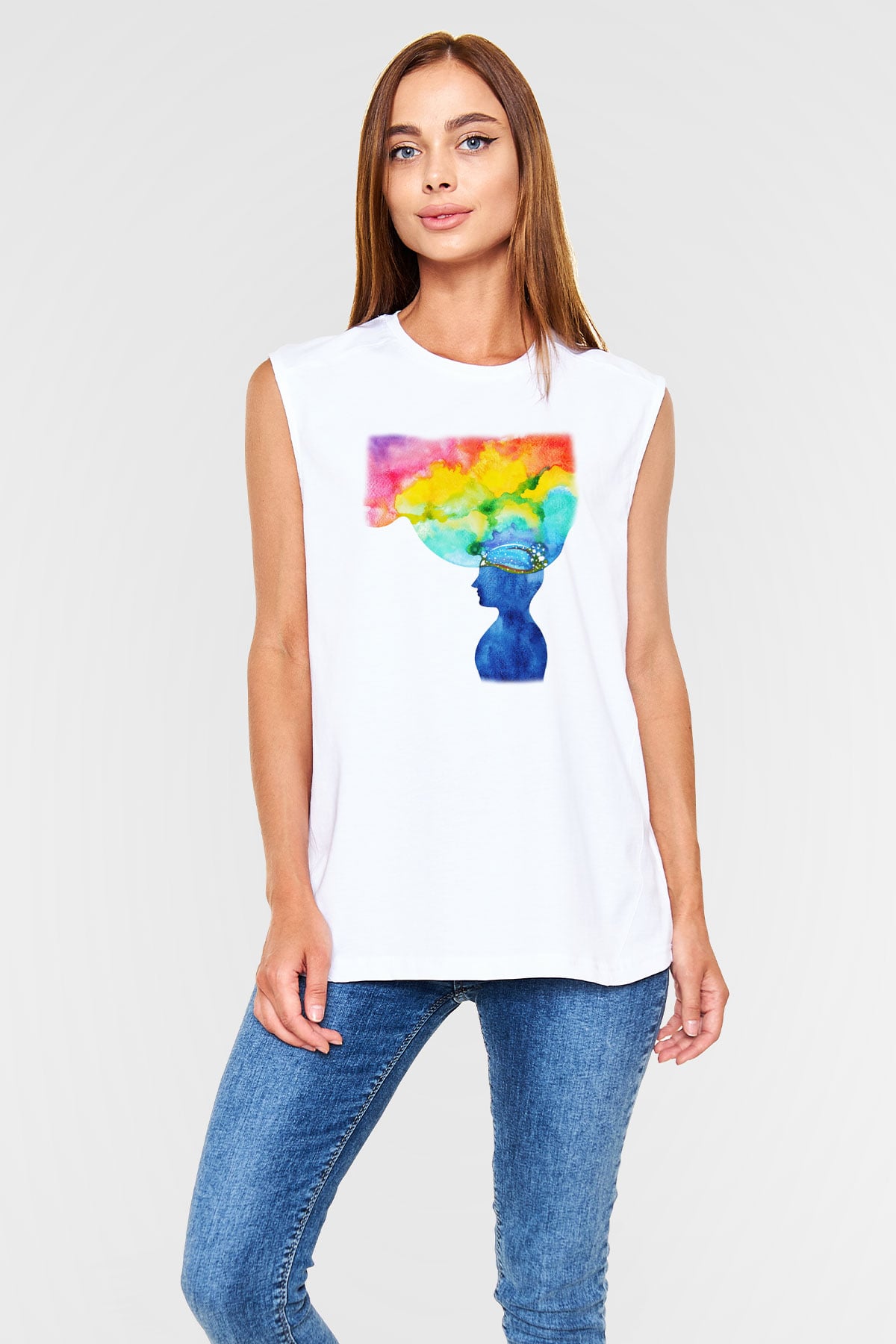 Psikolog Beyaz Unisex Kolsuz Tişört