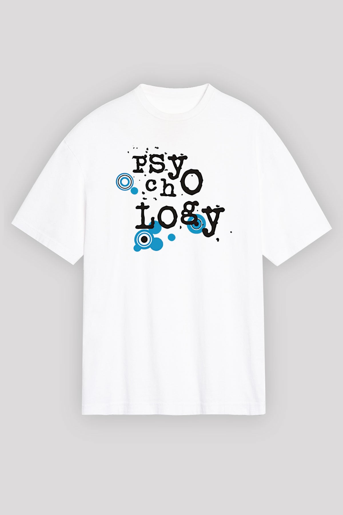 Psikolog Beyaz Unisex Oversize Tişört T-Shirt