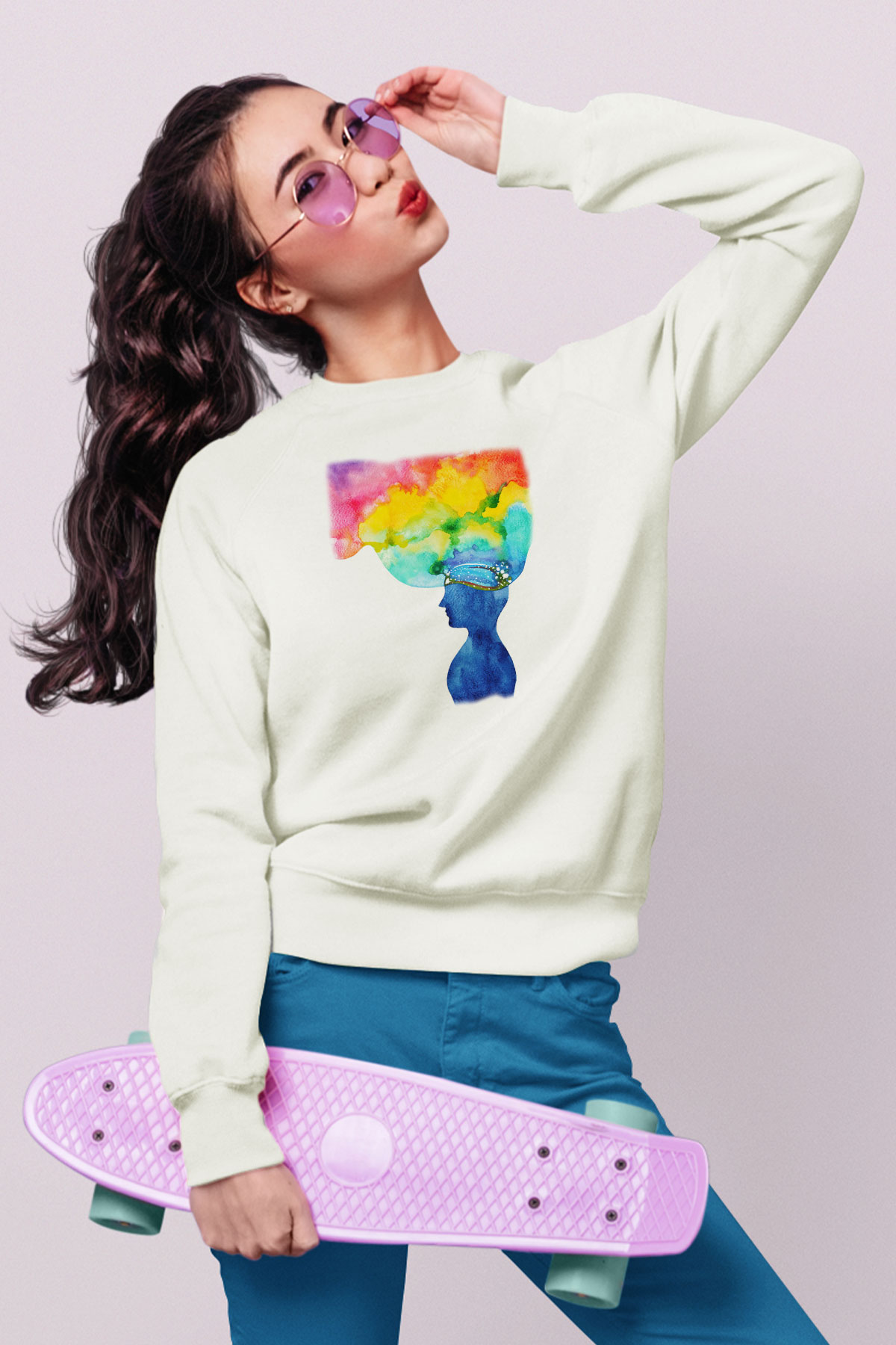 Psikolog Beyaz Unisex Sweatshirt