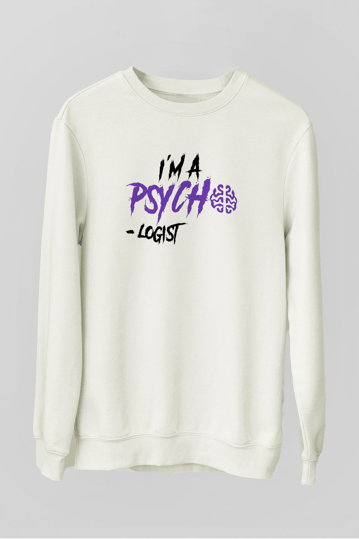 Psikolog Beyaz Unisex Sweatshirt