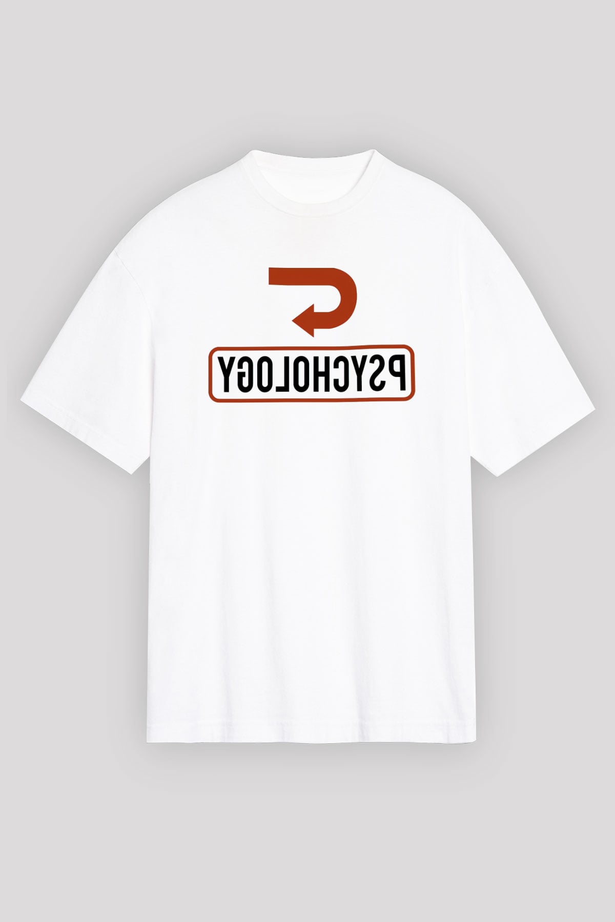 Psikolog Beyaz Oversize Tişört Oversize T-shirt - TişörtFabrikası