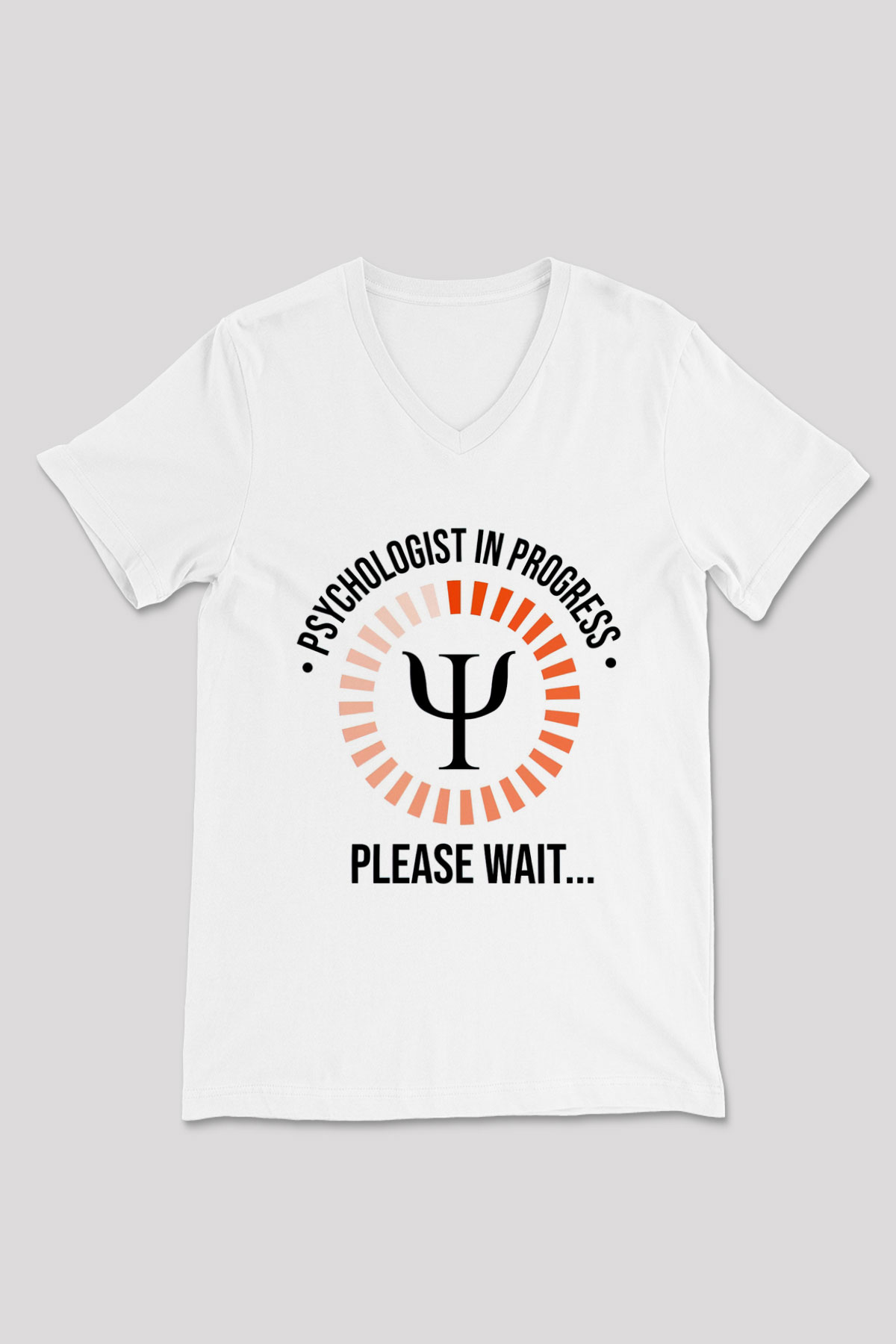 Psikolog Beyaz Unisex V Yaka Tişört