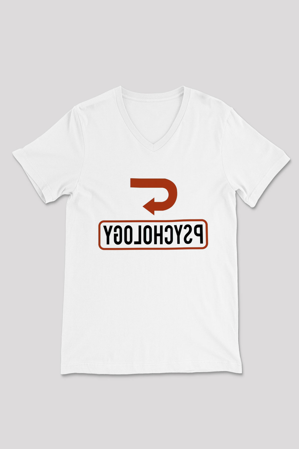 Psikolog Beyaz Unisex V Yaka Tişört