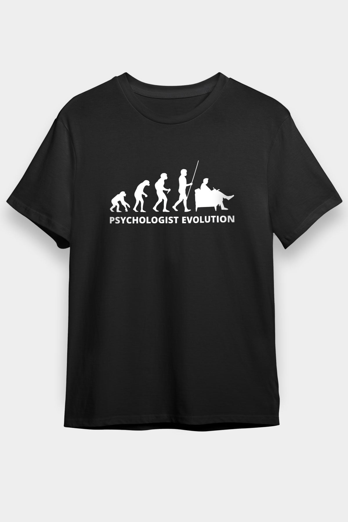 Psikolog Siyah Unisex Tişört T-Shirt - TişörtFabrikası