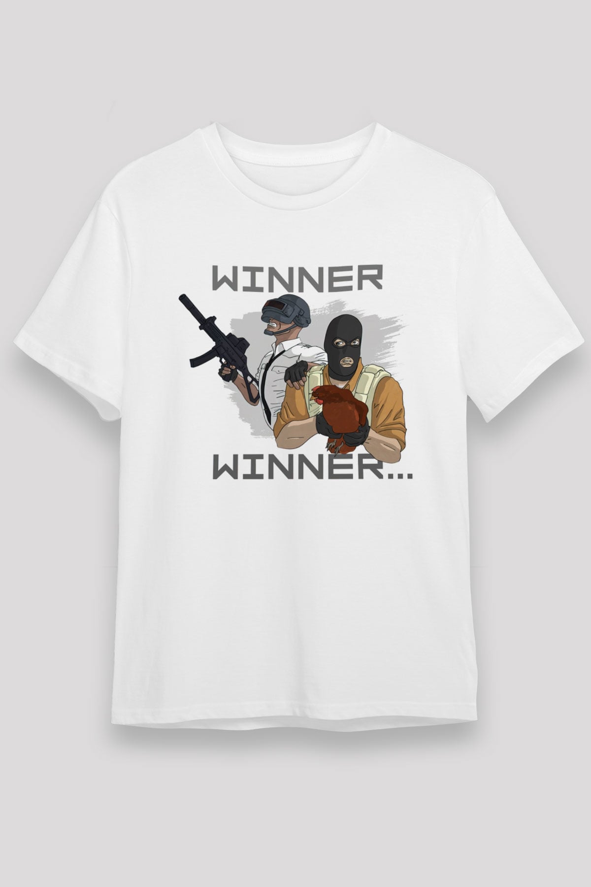 PUBG Beyaz Unisex Tişört T-Shirt