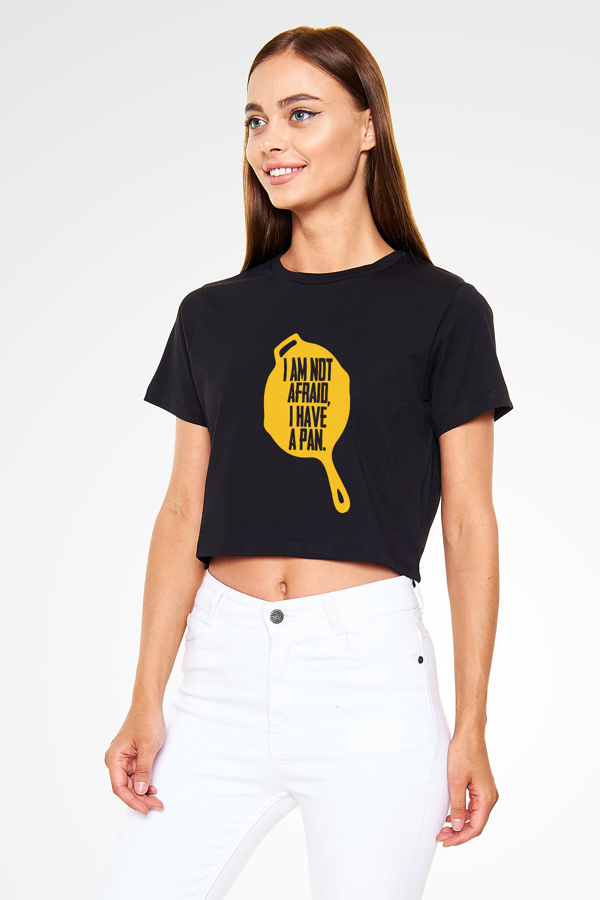 PUBG Siyah Crop Top Tişört