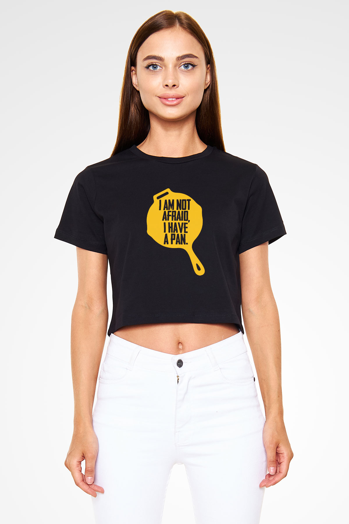 PUBG Siyah Crop Top Tişört