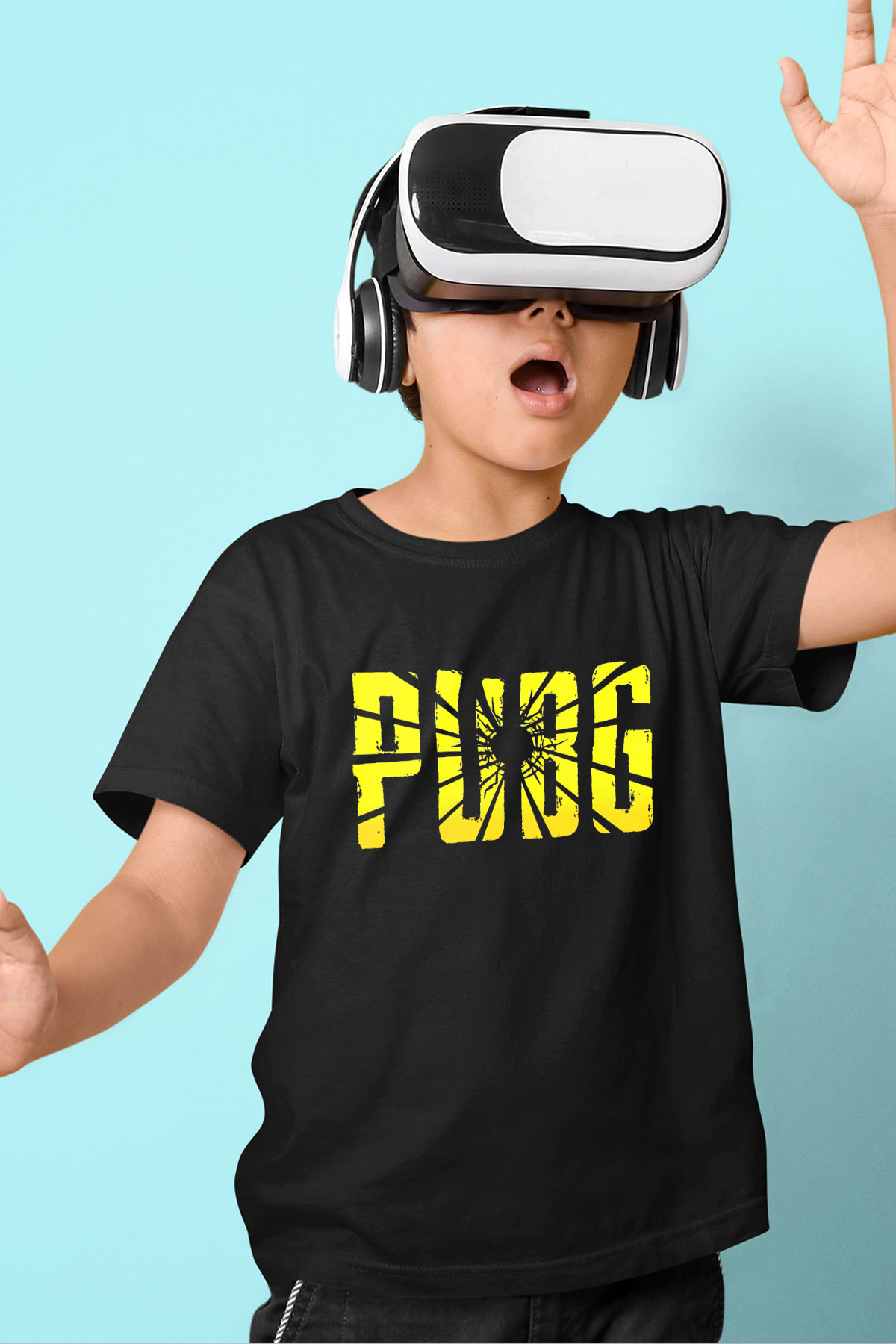 PUBG Siyah Unisex Çocuk Tişört