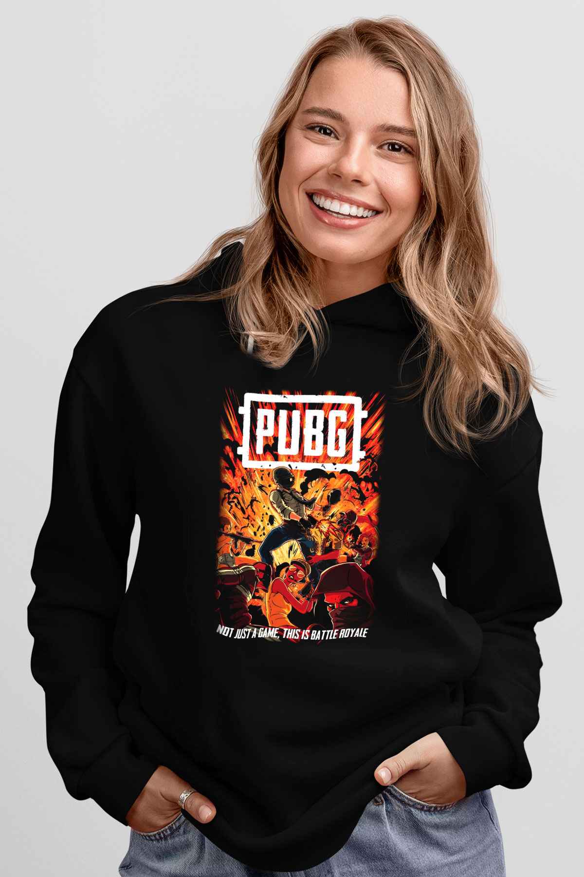 PUBG Siyah Unisex Hoodie