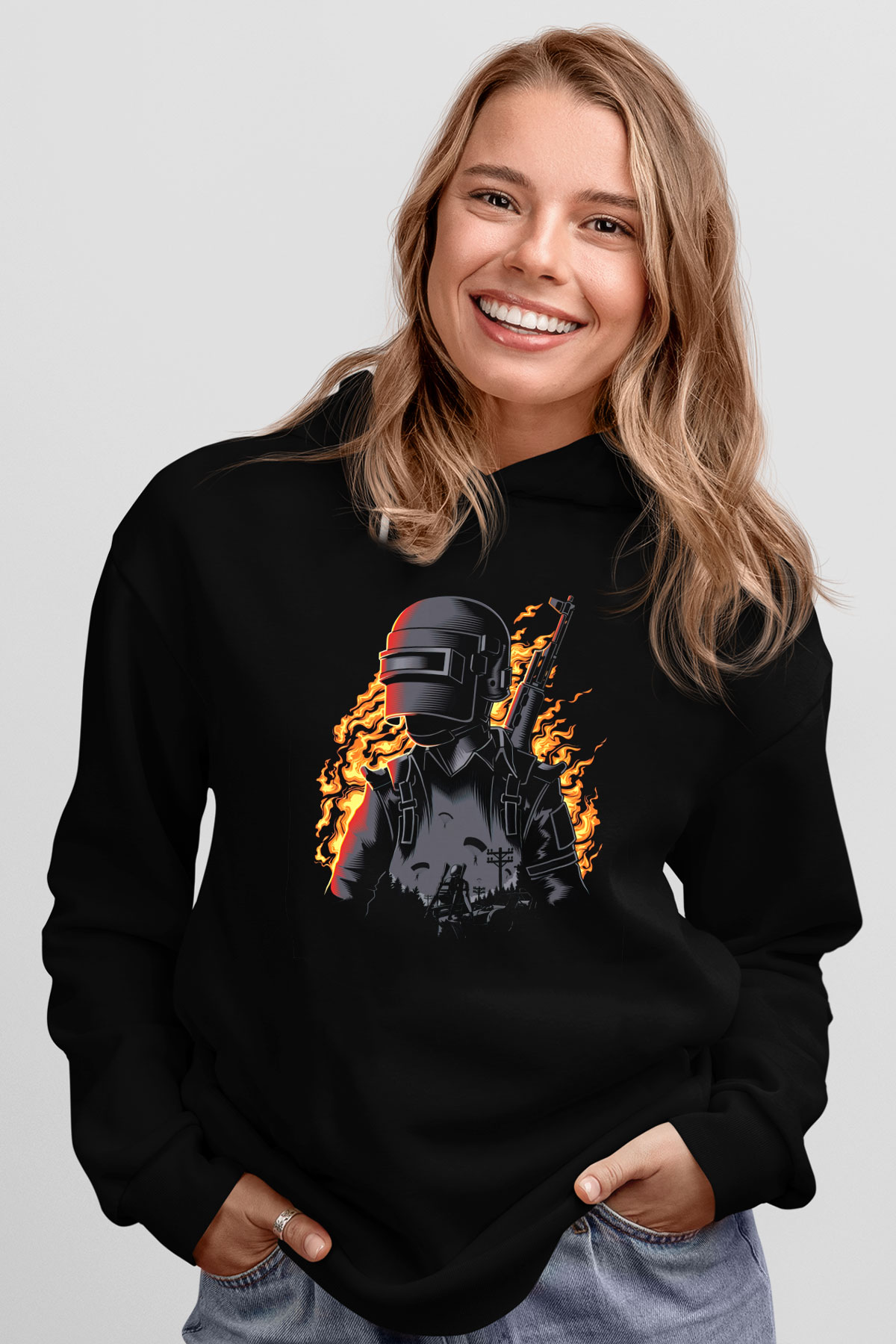 PUBG Siyah Unisex Hoodie