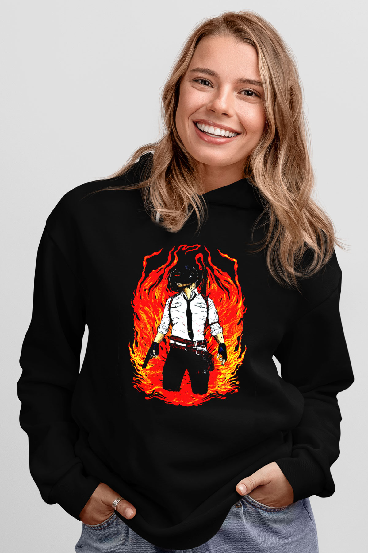 PUBG Siyah Unisex Hoodie