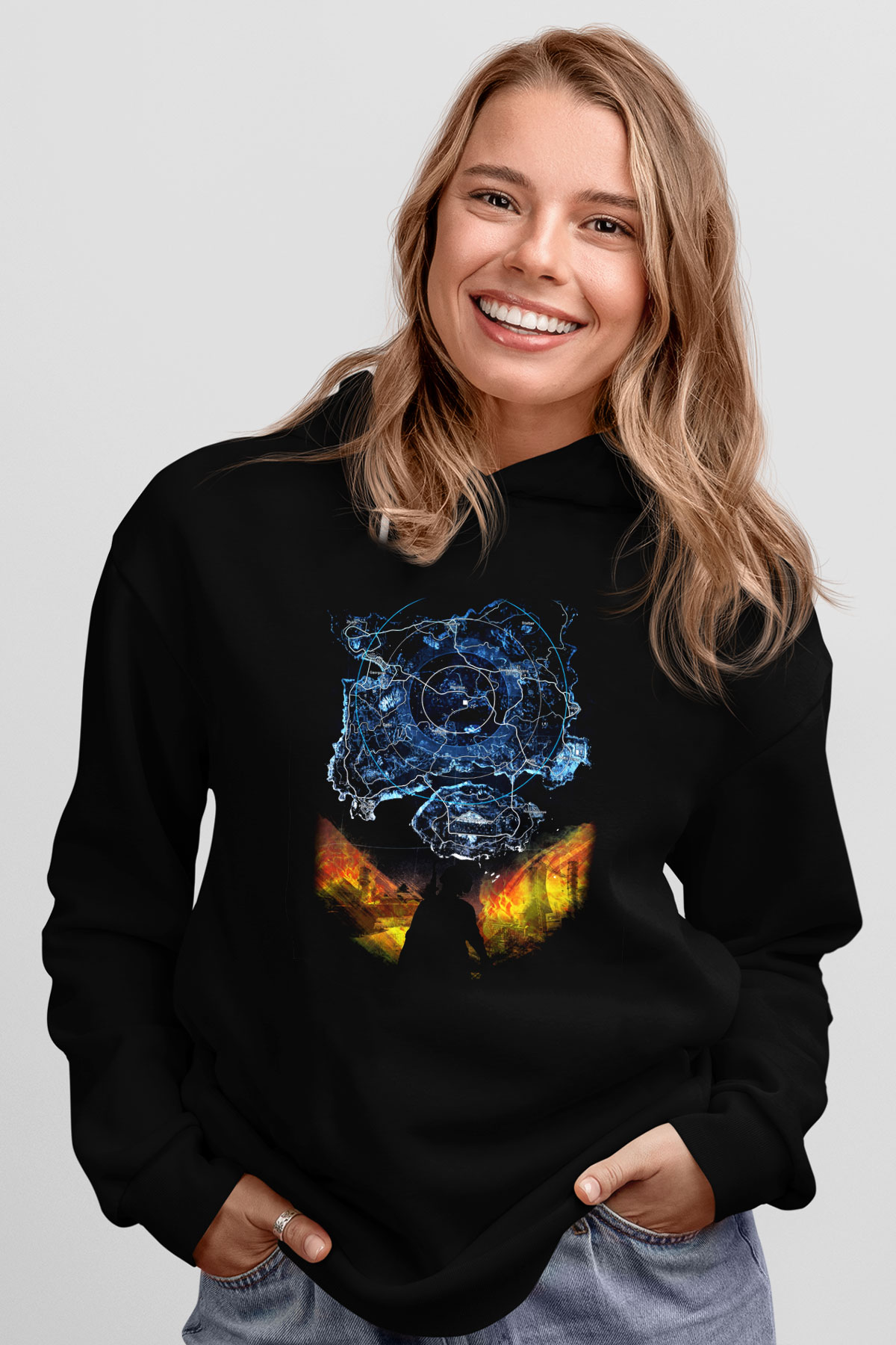 PUBG Siyah Unisex Hoodie