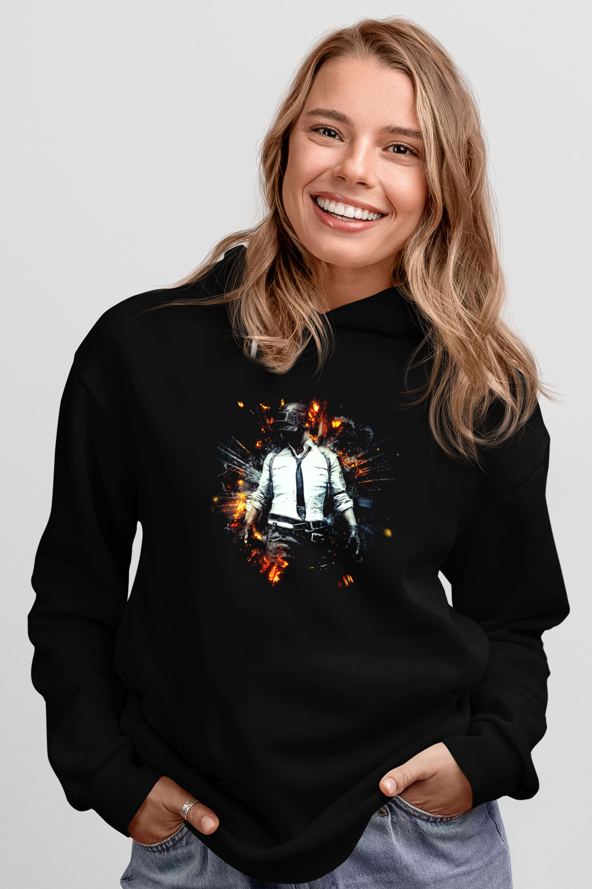 PUBG Siyah Unisex Hoodie