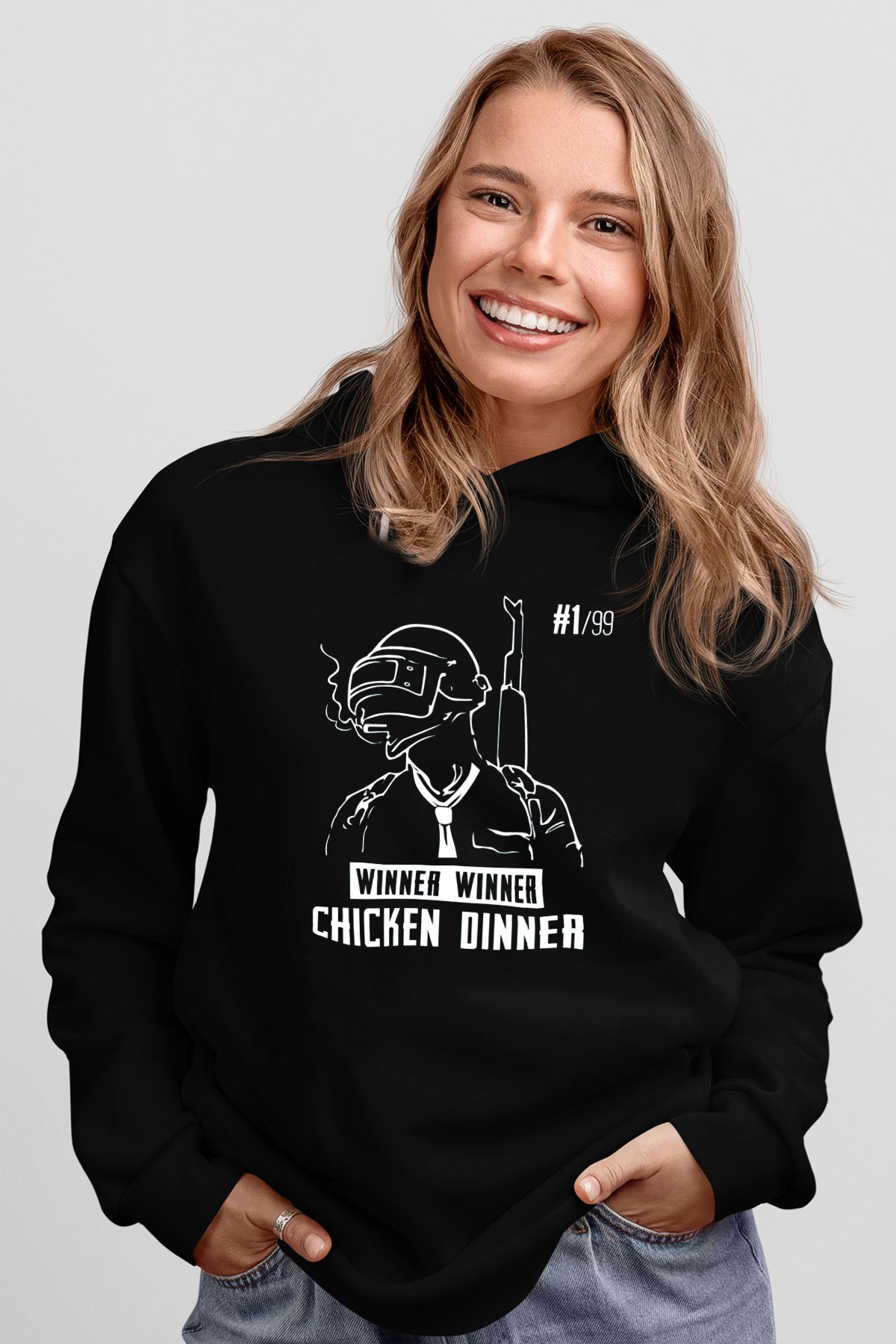 PUBG Siyah Unisex Hoodie