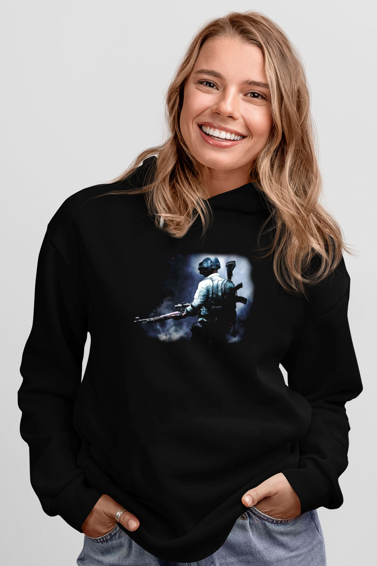 PUBG Siyah Unisex Hoodie
