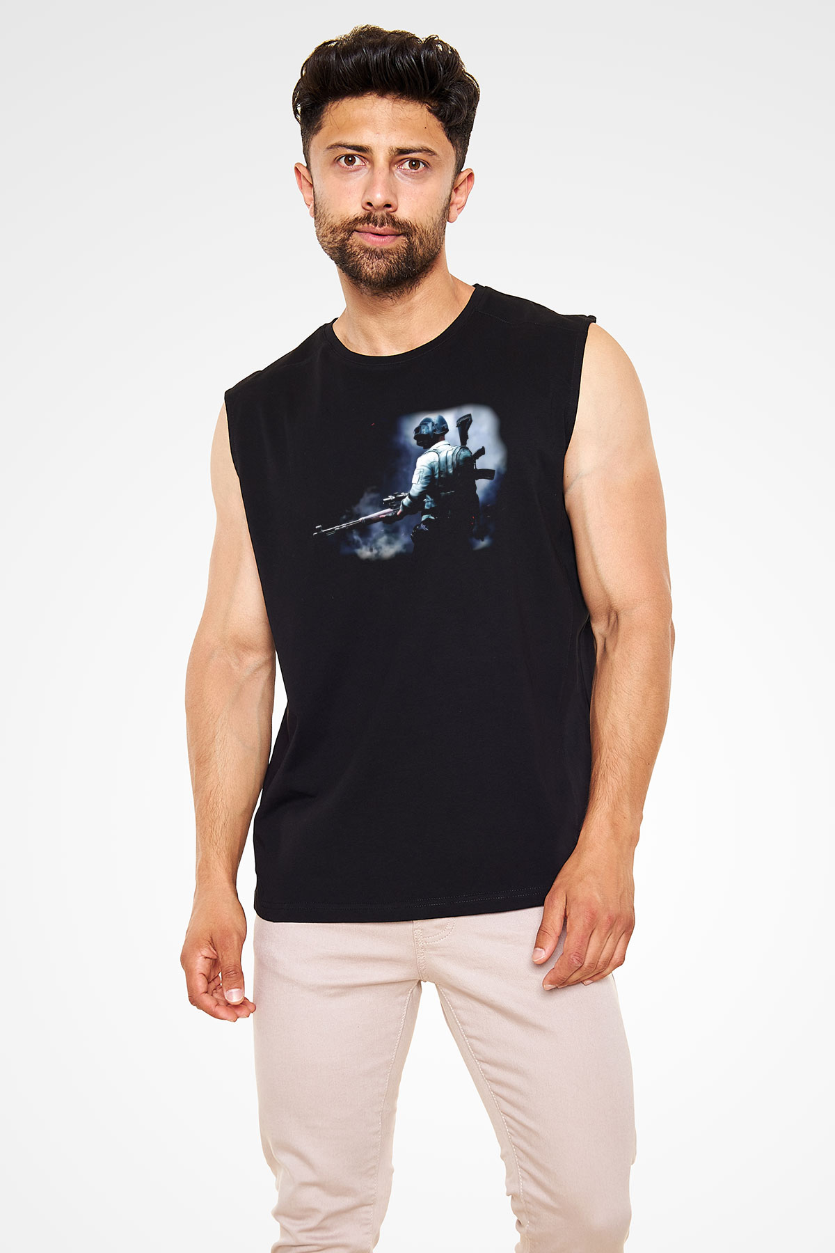 PUBG Siyah Unisex Kolsuz Tişört