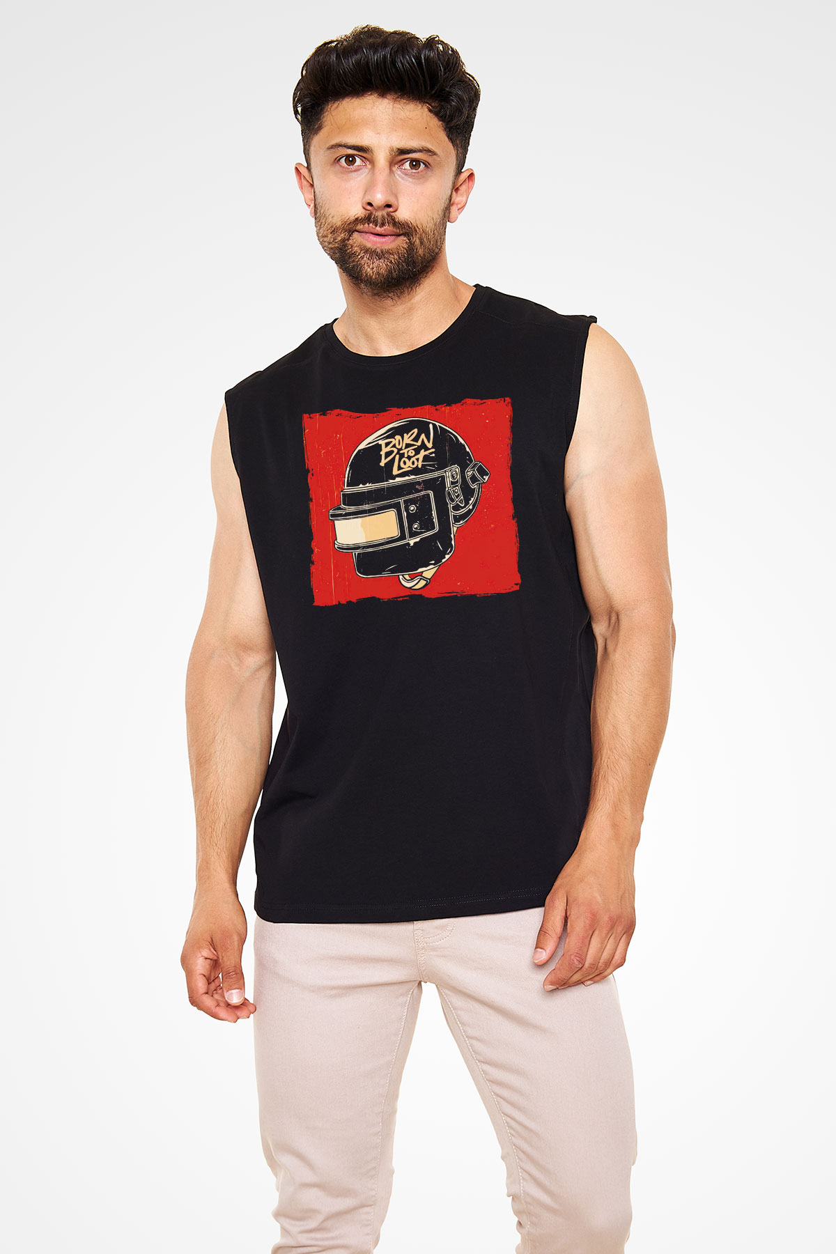 PUBG Siyah Unisex Kolsuz Tişört