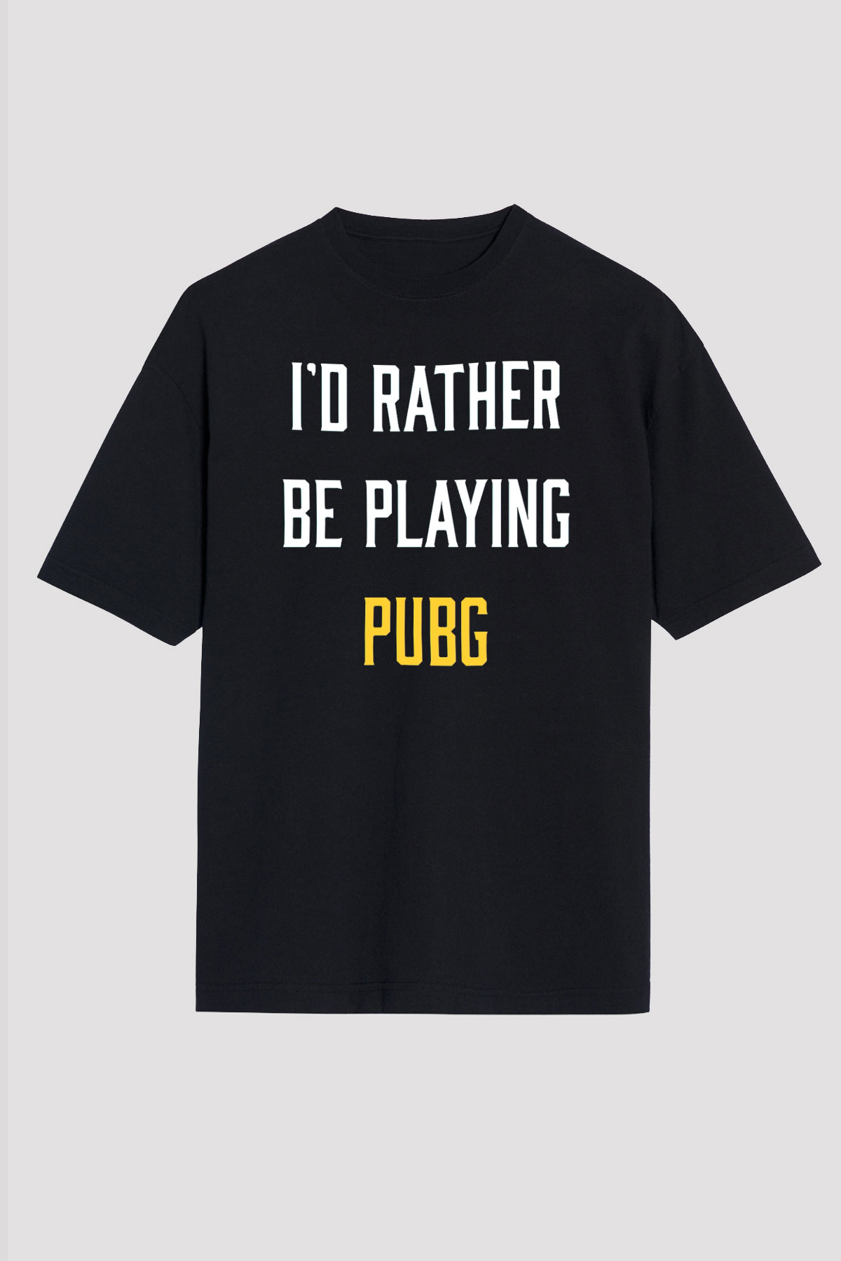 PUBG Siyah Unisex Oversize Tişört T-Shirt