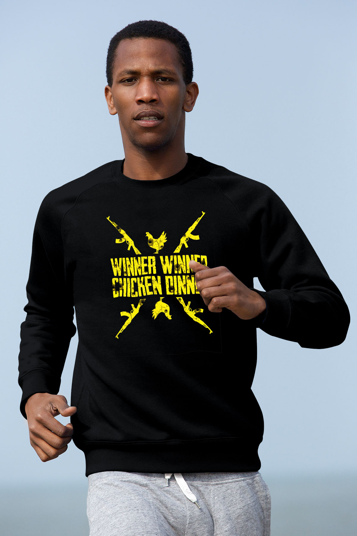 PUBG Siyah Unisex Sweatshirt