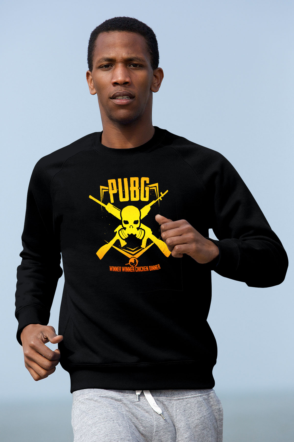 PUBG Siyah Unisex Sweatshirt