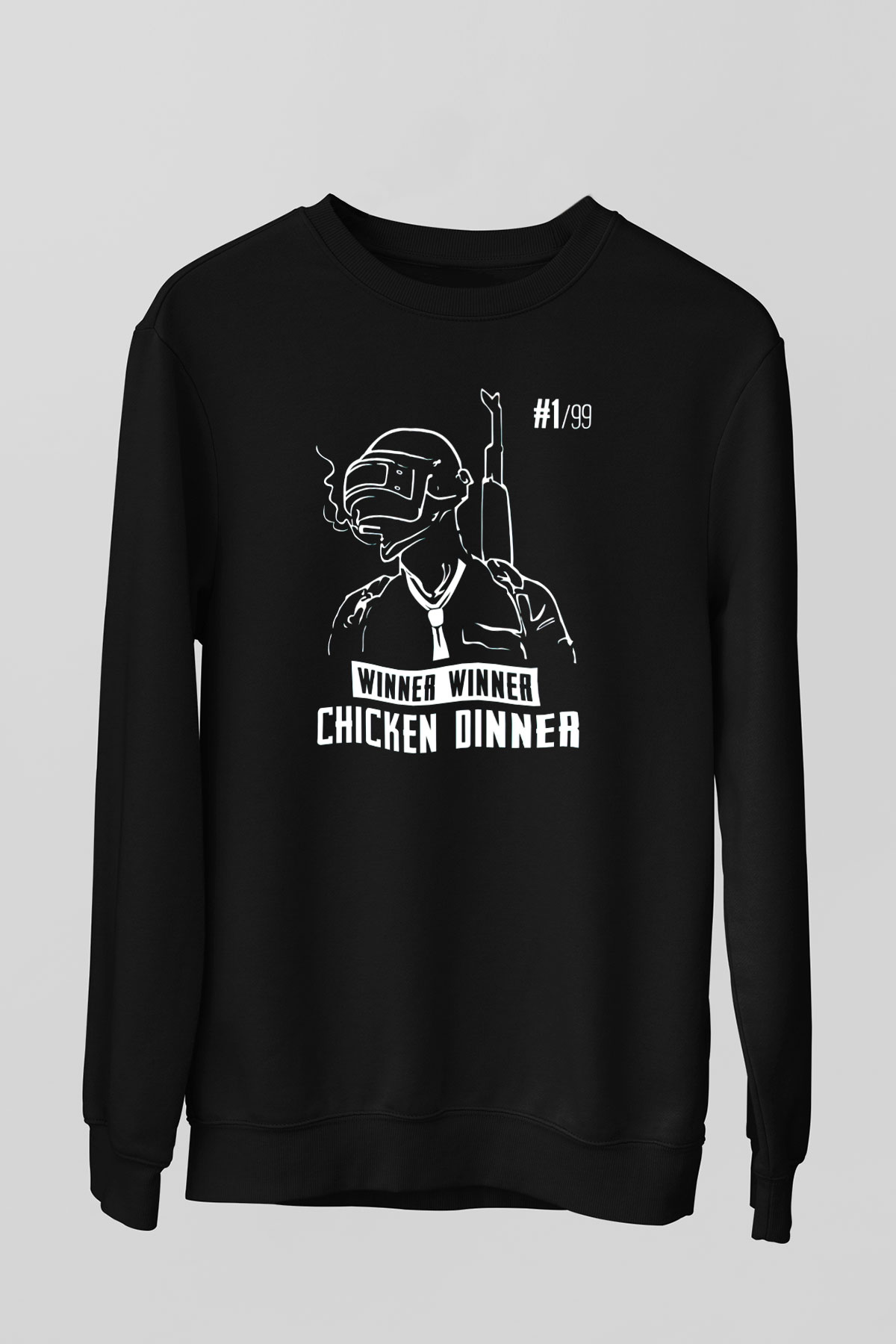 PUBG Siyah Unisex Sweatshirt