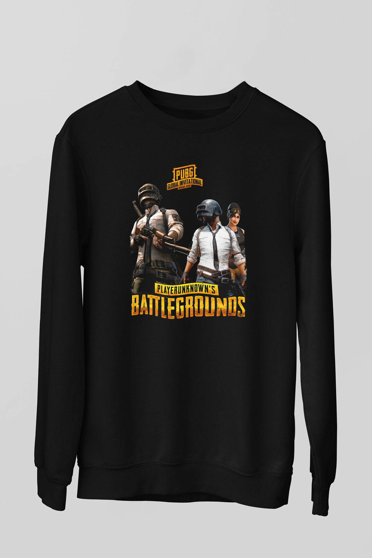 PUBG Siyah Unisex Sweatshirt