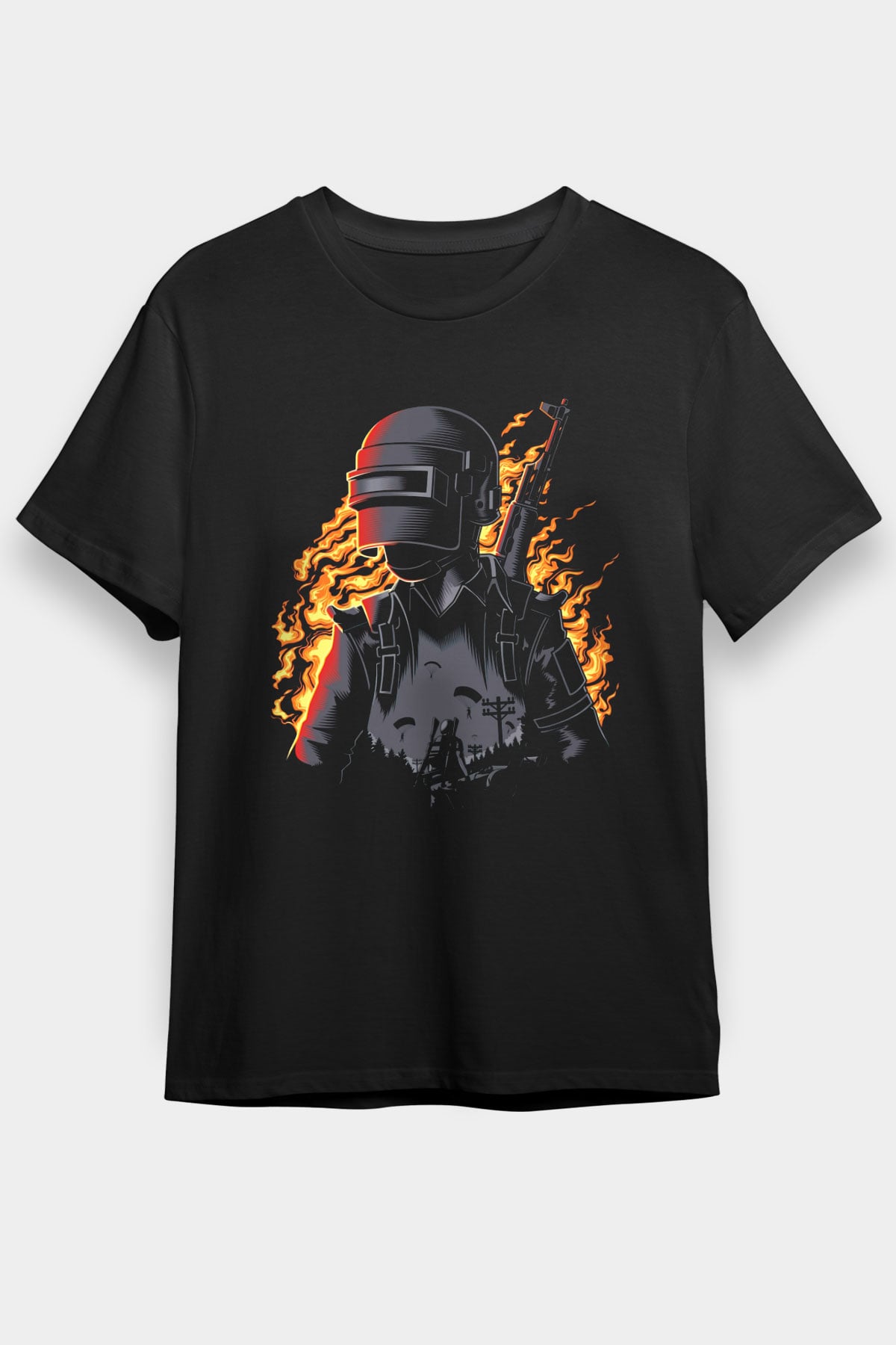 PUBG Siyah Unisex Tişört T-Shirt