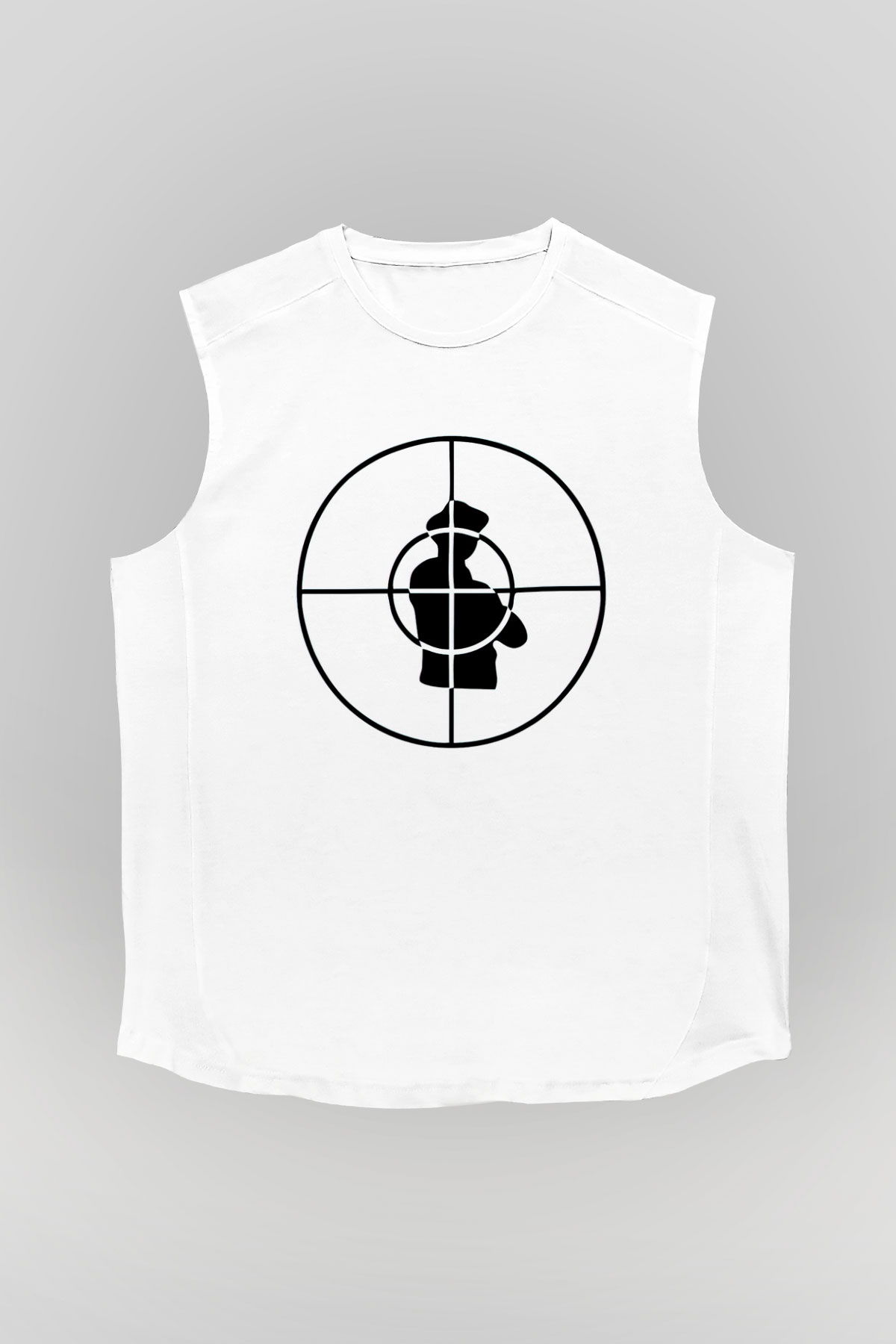 Public Enemy Beyaz Unisex Kolsuz Tişört