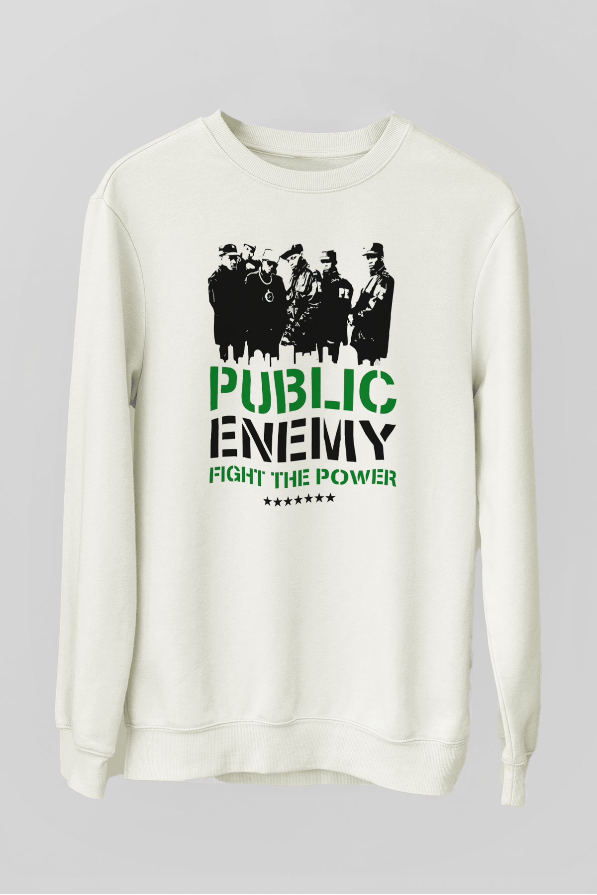 Public Enemy Beyaz Unisex Sweatshirt