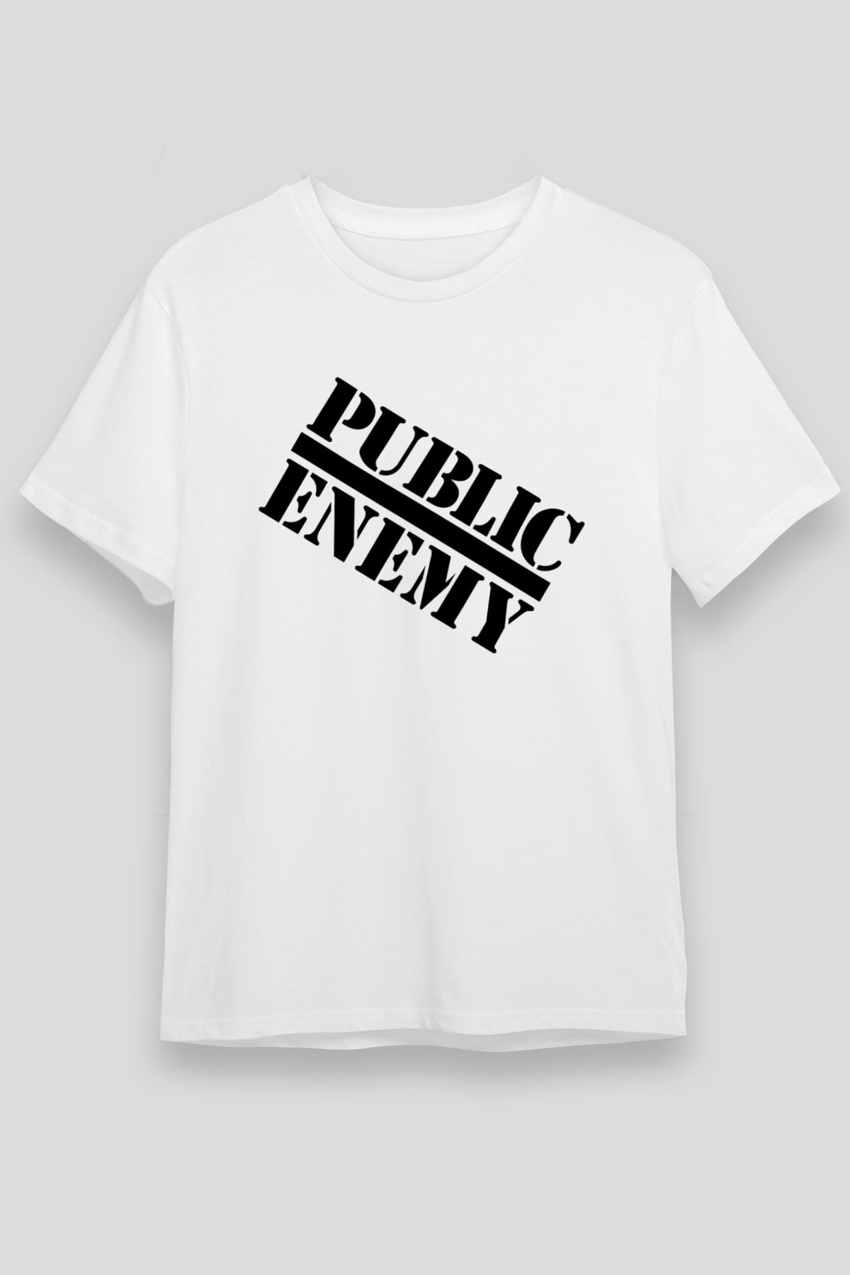 Public Enemy Beyaz Unisex Tişört T-Shirt - TişörtFabrikası