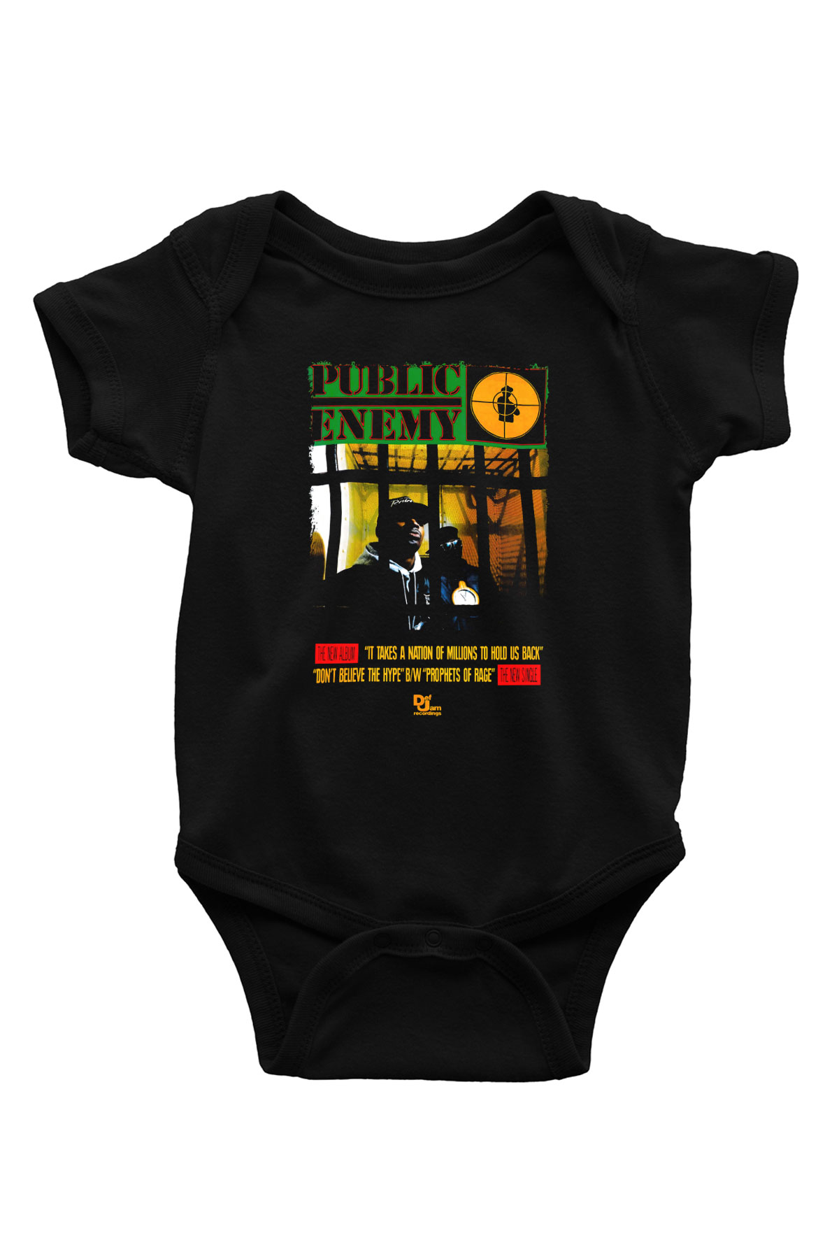 Public Enemy Siyah Bebek Body - Zıbın