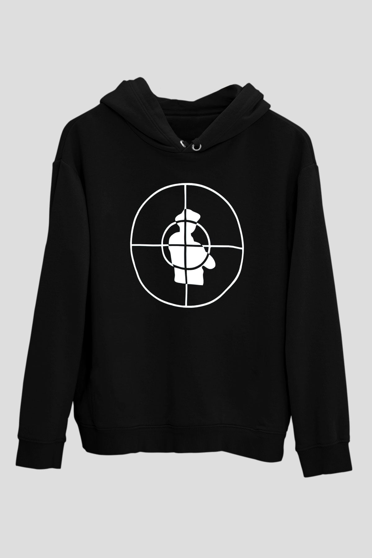 Public Enemy Siyah Unisex Hoodie