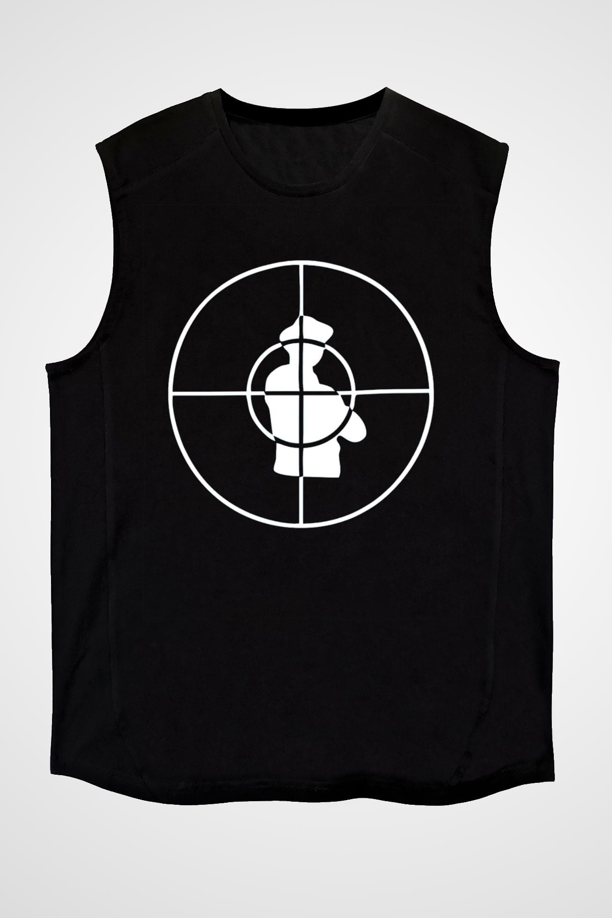 Public Enemy Siyah Unisex Kolsuz Tişört
