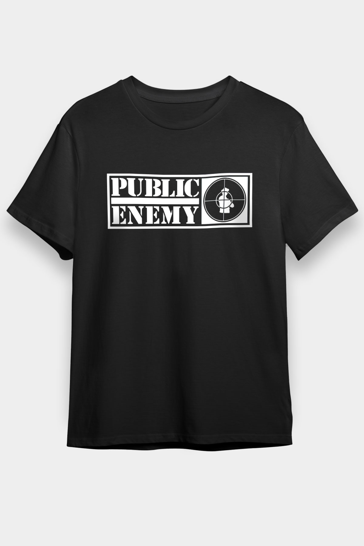 Public Enemy Siyah Unisex Tişört T-Shirt - TişörtFabrikası