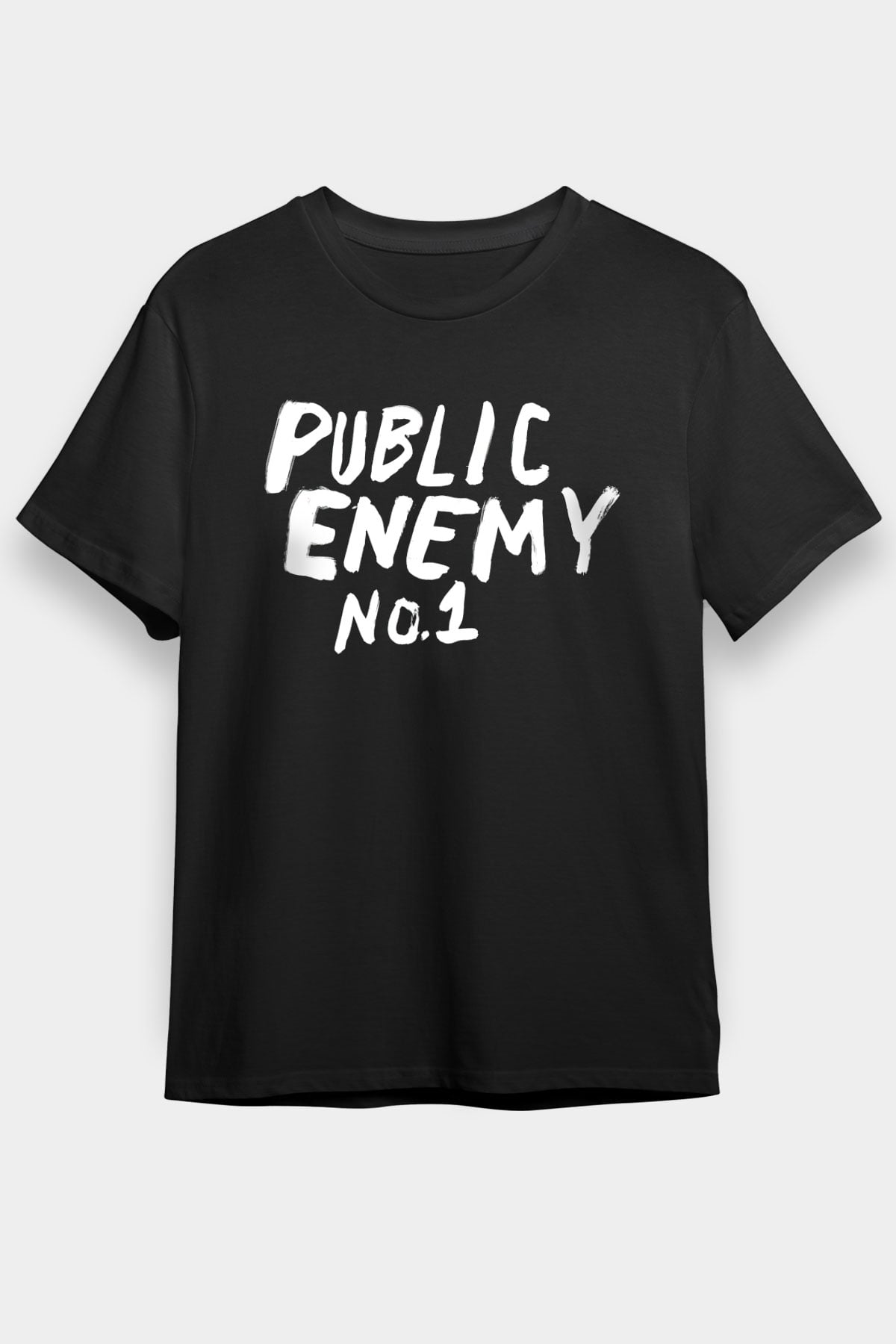 Public Enemy Siyah Unisex Tişört T-Shirt - TişörtFabrikası