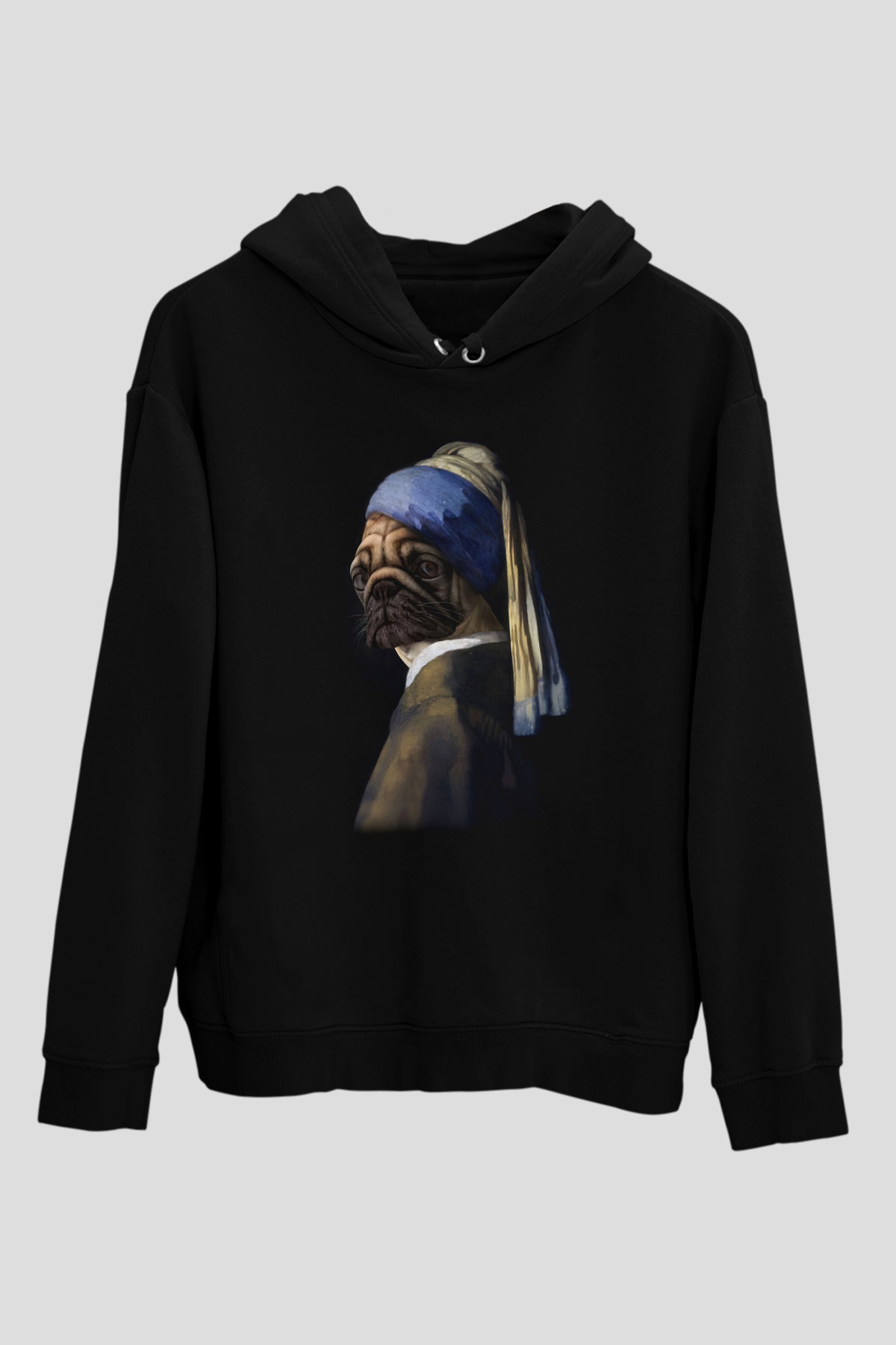 PugSiyah  Unisex Hoodie