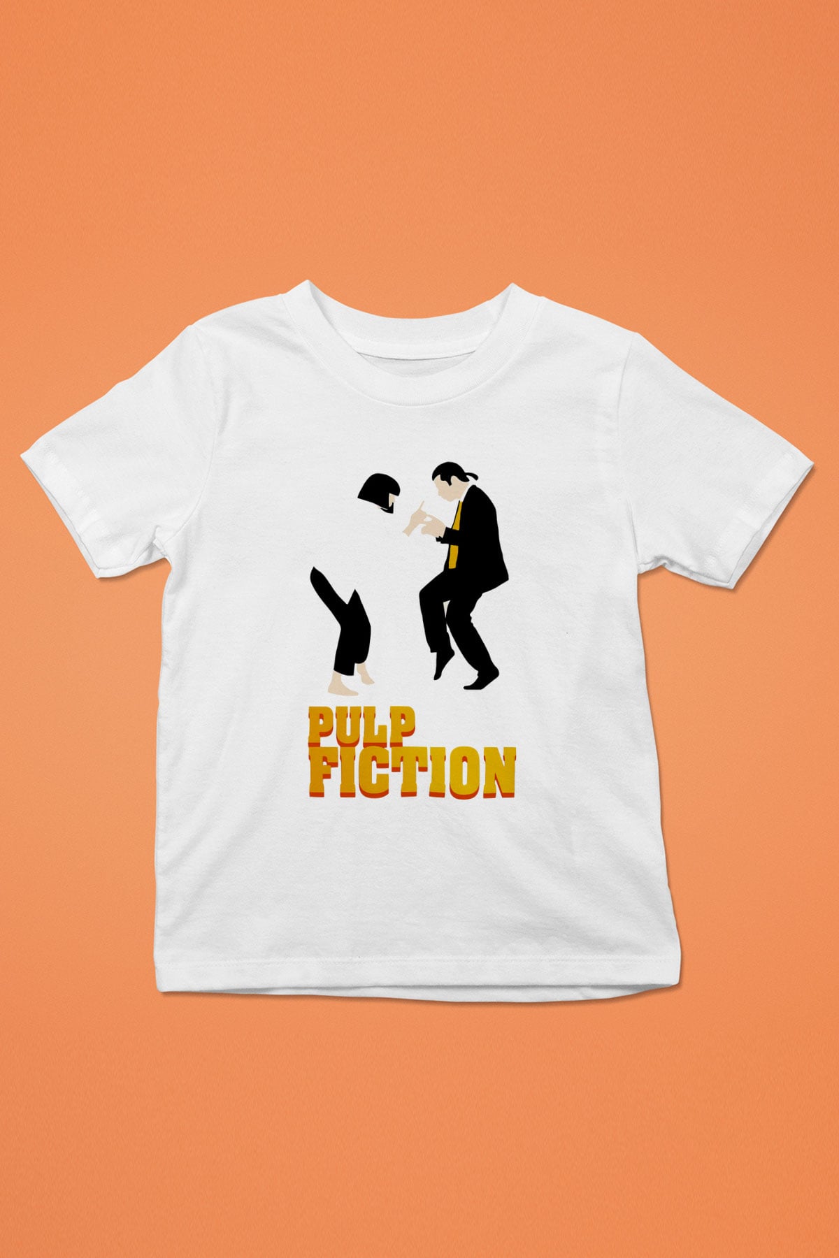 Pulp Fiction Baskılı Beyaz Unisex Çocuk Tişört