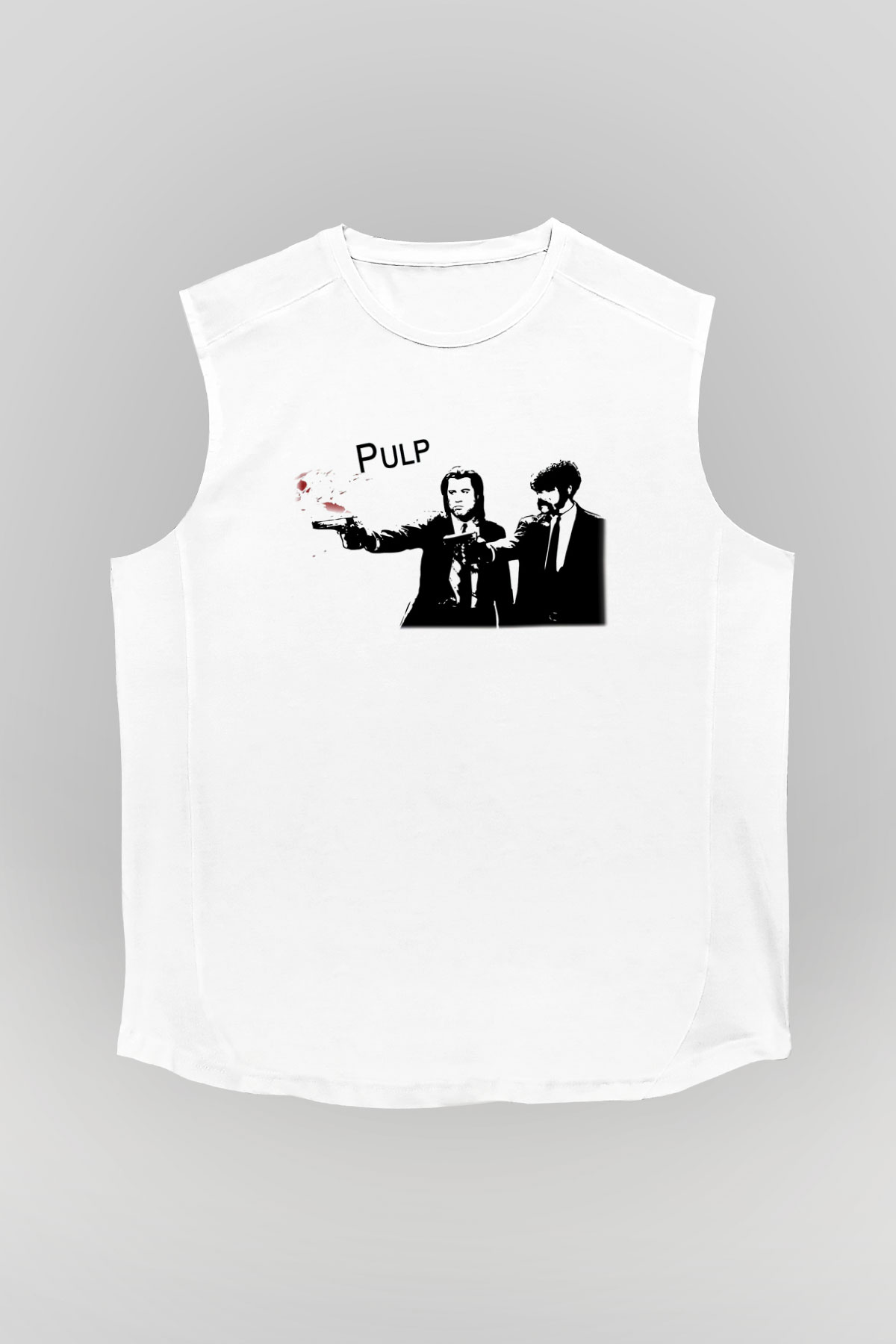 Pulp Fiction Beyaz Unisex Kolsuz Tişört