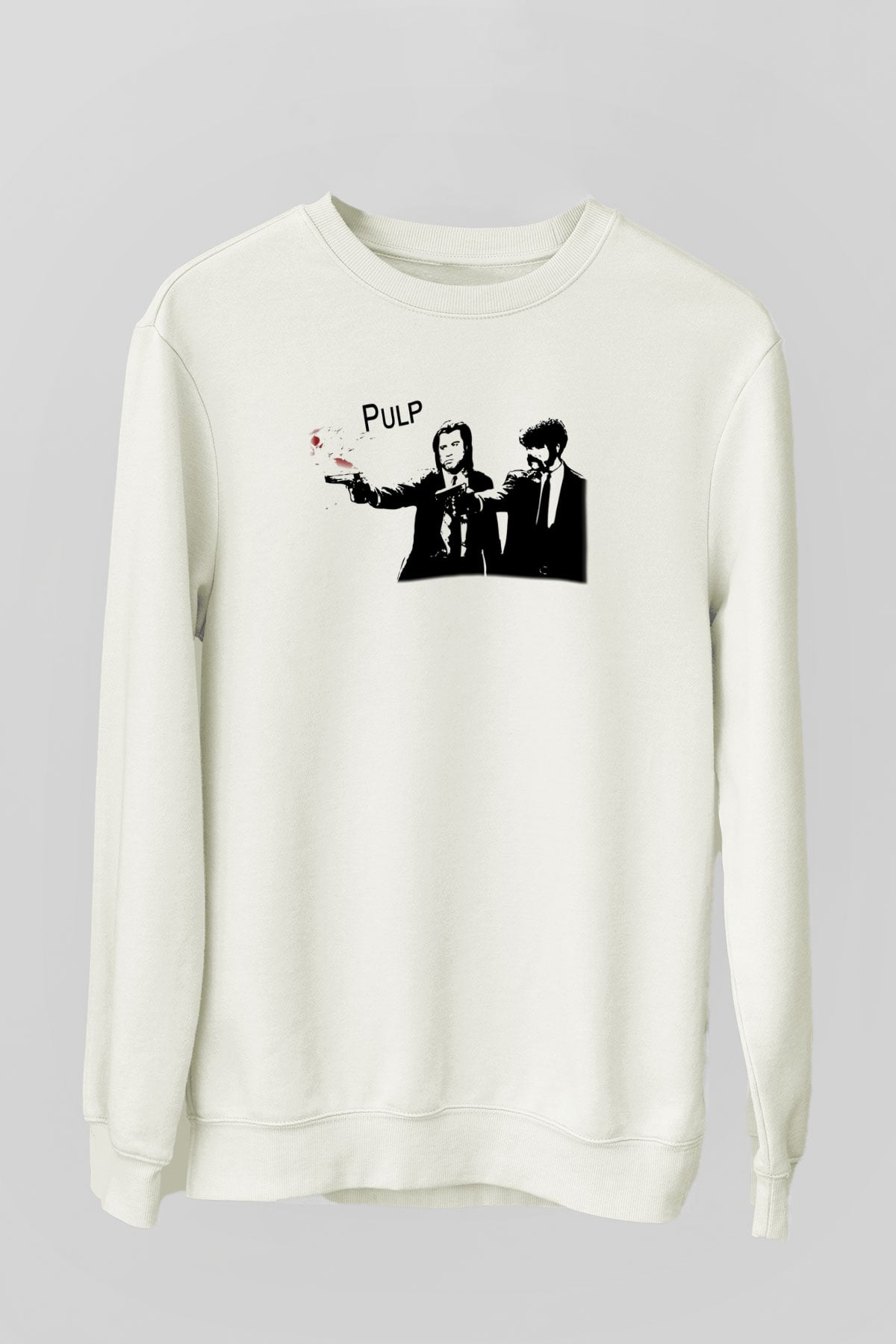 Pulp Fiction Beyaz Unisex Sweatshirt