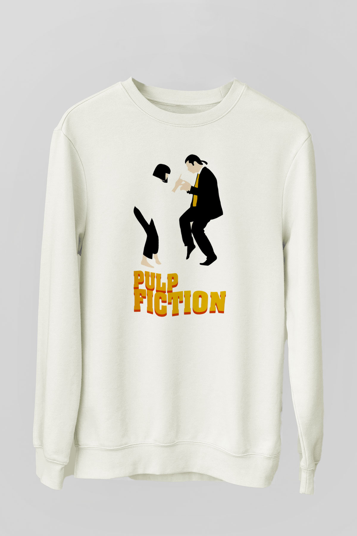 Pulp Fiction Beyaz Unisex Sweatshirt