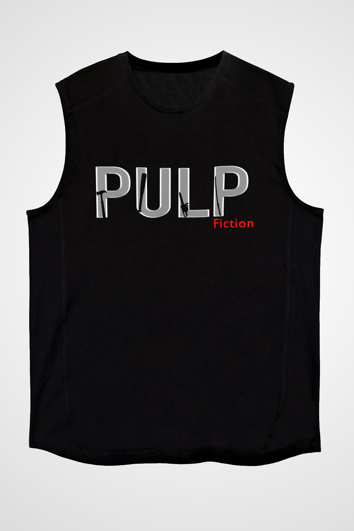 Pulp Fiction Siyah Unisex Kolsuz Tişört
