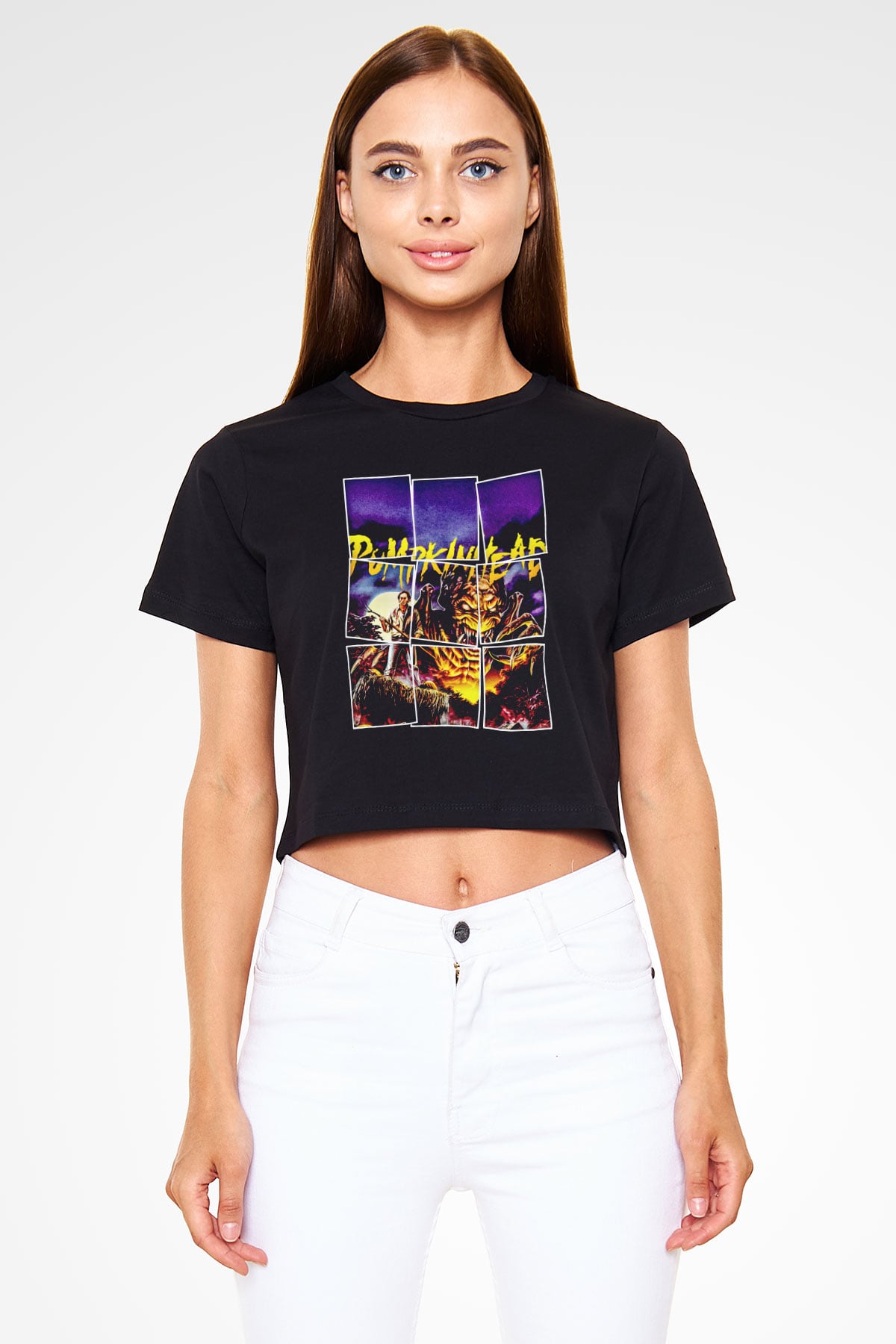 Pumpkinhead Siyah   Crop Top Tişört