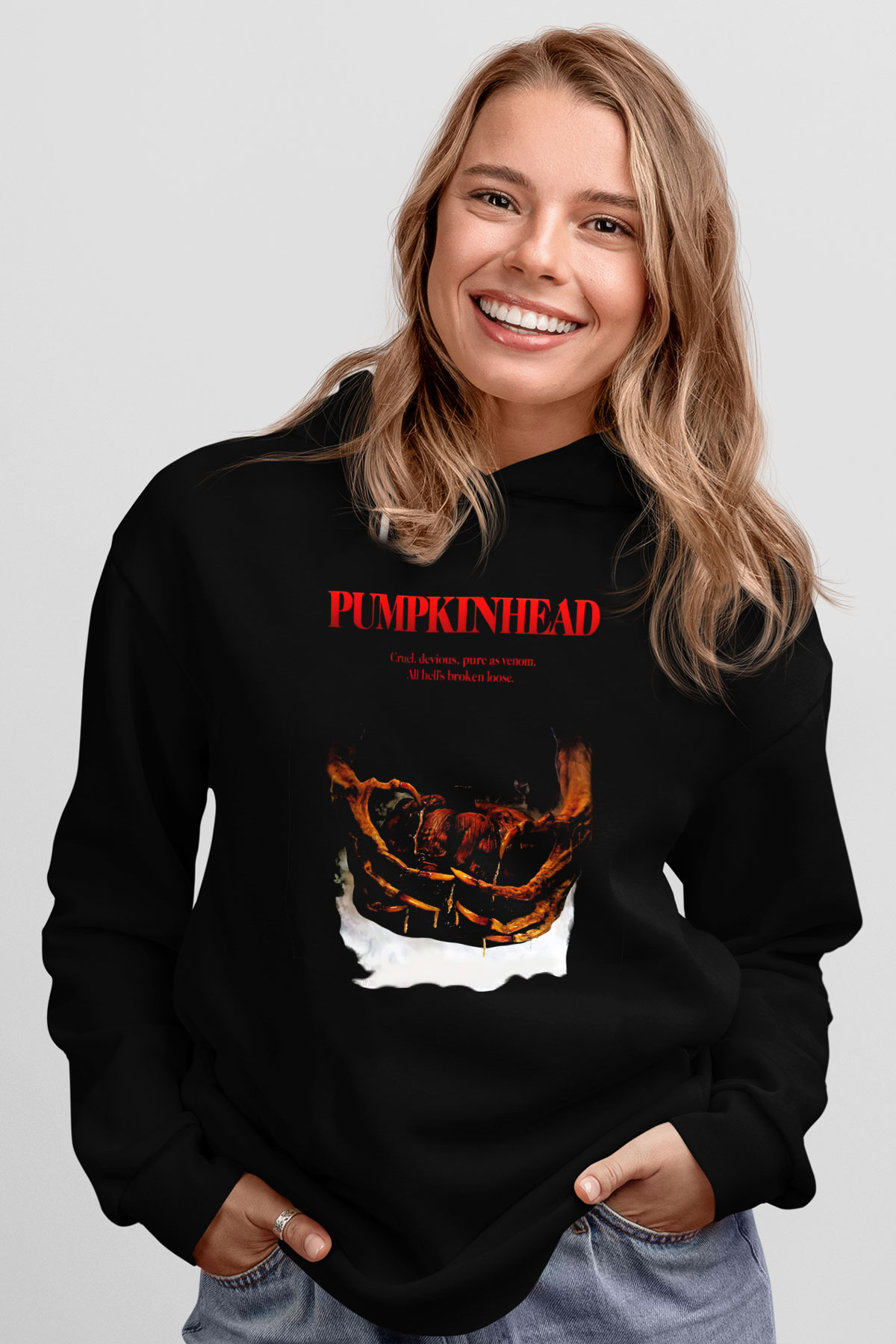 Pumpkinhead Siyah Unisex Kapüşonlu Sweatshirt