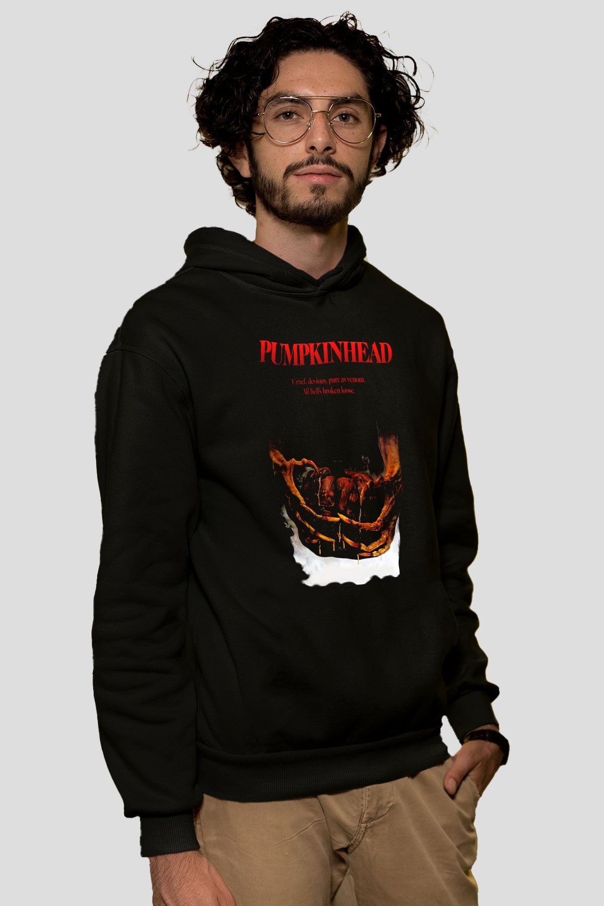 Pumpkinhead Siyah Unisex Kapüşonlu Sweatshirt